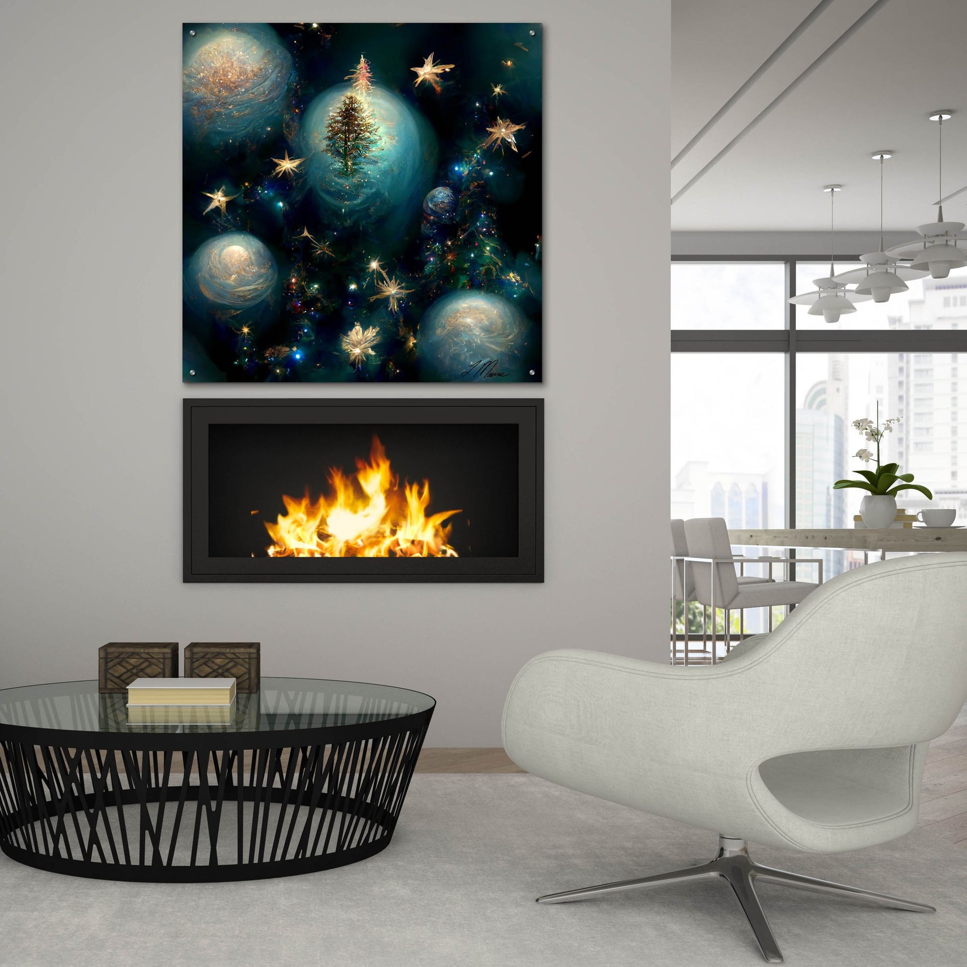 Epic Art 'Christmas Balls 1' by Tanya Mavric, Acrylic Glass Wall Art,36x36