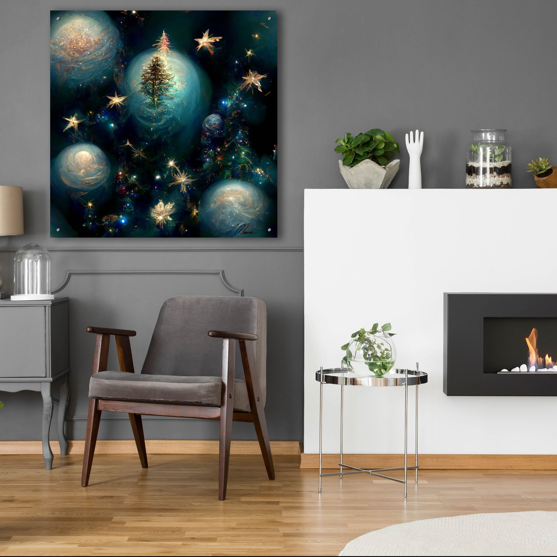 Epic Art 'Christmas Balls 1' by Tanya Mavric, Acrylic Glass Wall Art,36x36