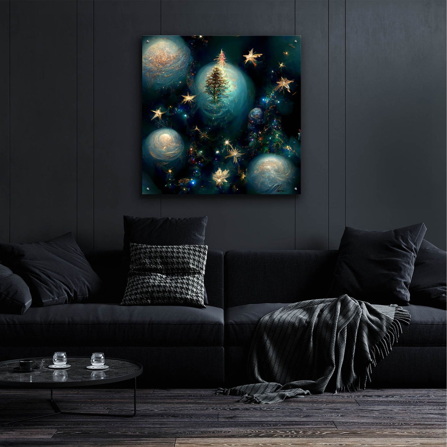 Epic Art 'Christmas Balls 1' by Tanya Mavric, Acrylic Glass Wall Art,36x36