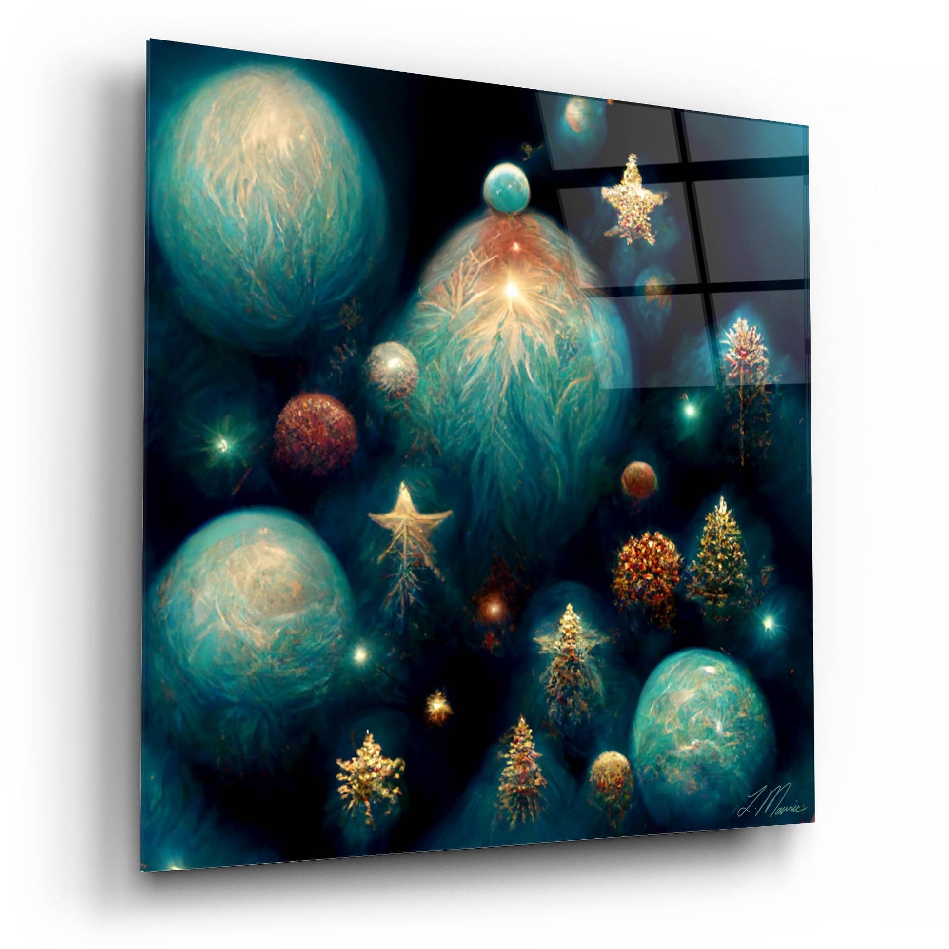 Epic Art 'Christmas Balls 2' by Tanya Mavric, Acrylic Glass Wall Art,12x12