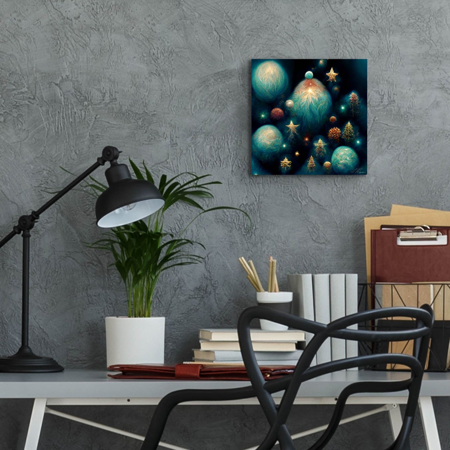 Epic Art 'Christmas Balls 2' by Tanya Mavric, Acrylic Glass Wall Art,12x12