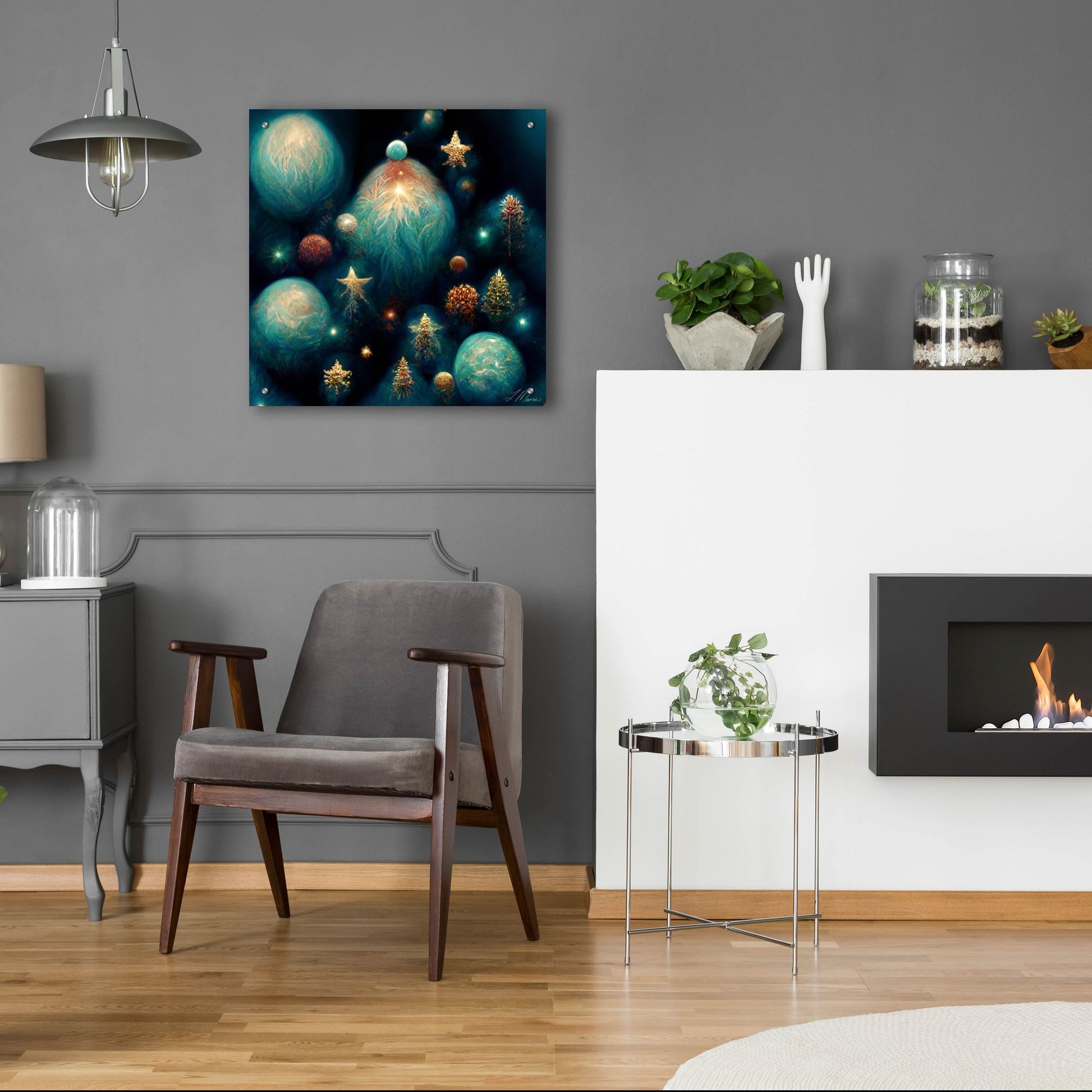 Epic Art 'Christmas Balls 2' by Tanya Mavric, Acrylic Glass Wall Art,24x24