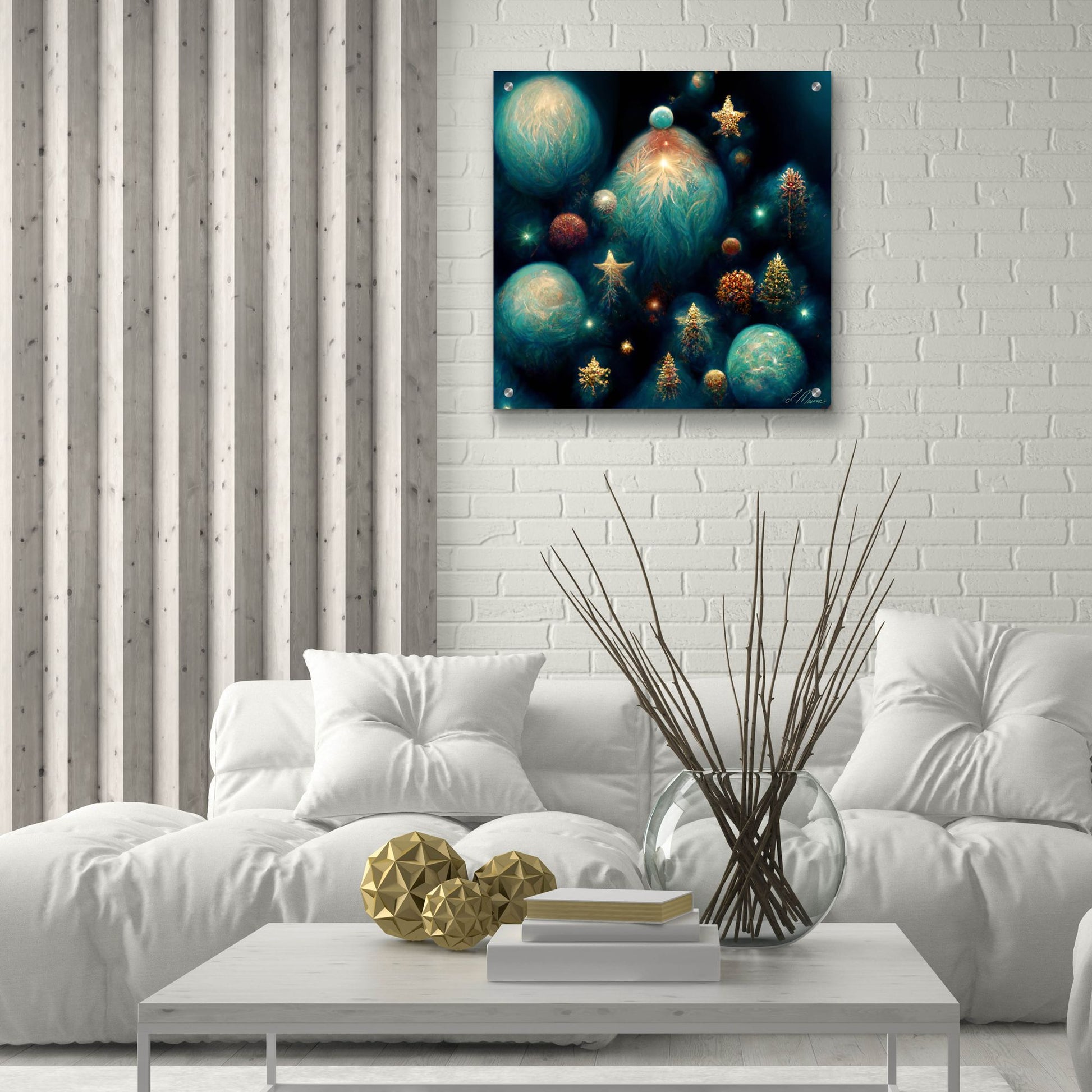 Epic Art 'Christmas Balls 2' by Tanya Mavric, Acrylic Glass Wall Art,24x24