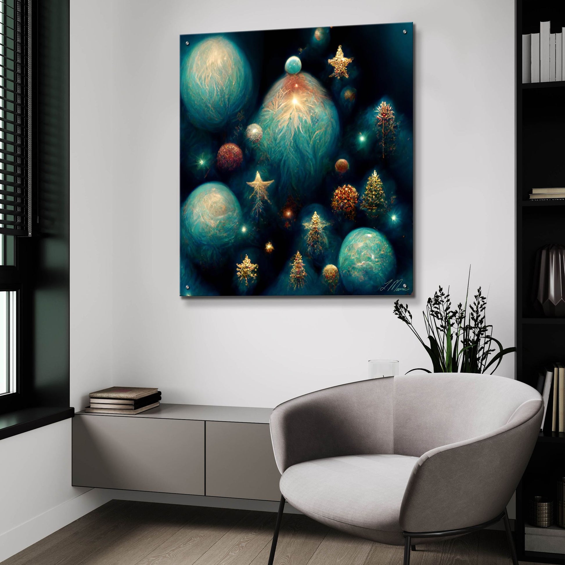 Epic Art 'Christmas Balls 2' by Tanya Mavric, Acrylic Glass Wall Art,36x36