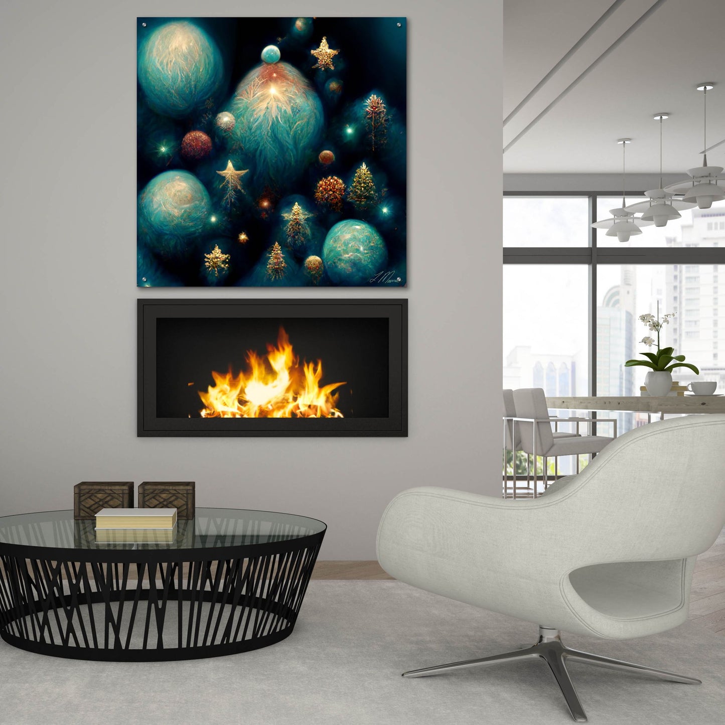 Epic Art 'Christmas Balls 2' by Tanya Mavric, Acrylic Glass Wall Art,36x36