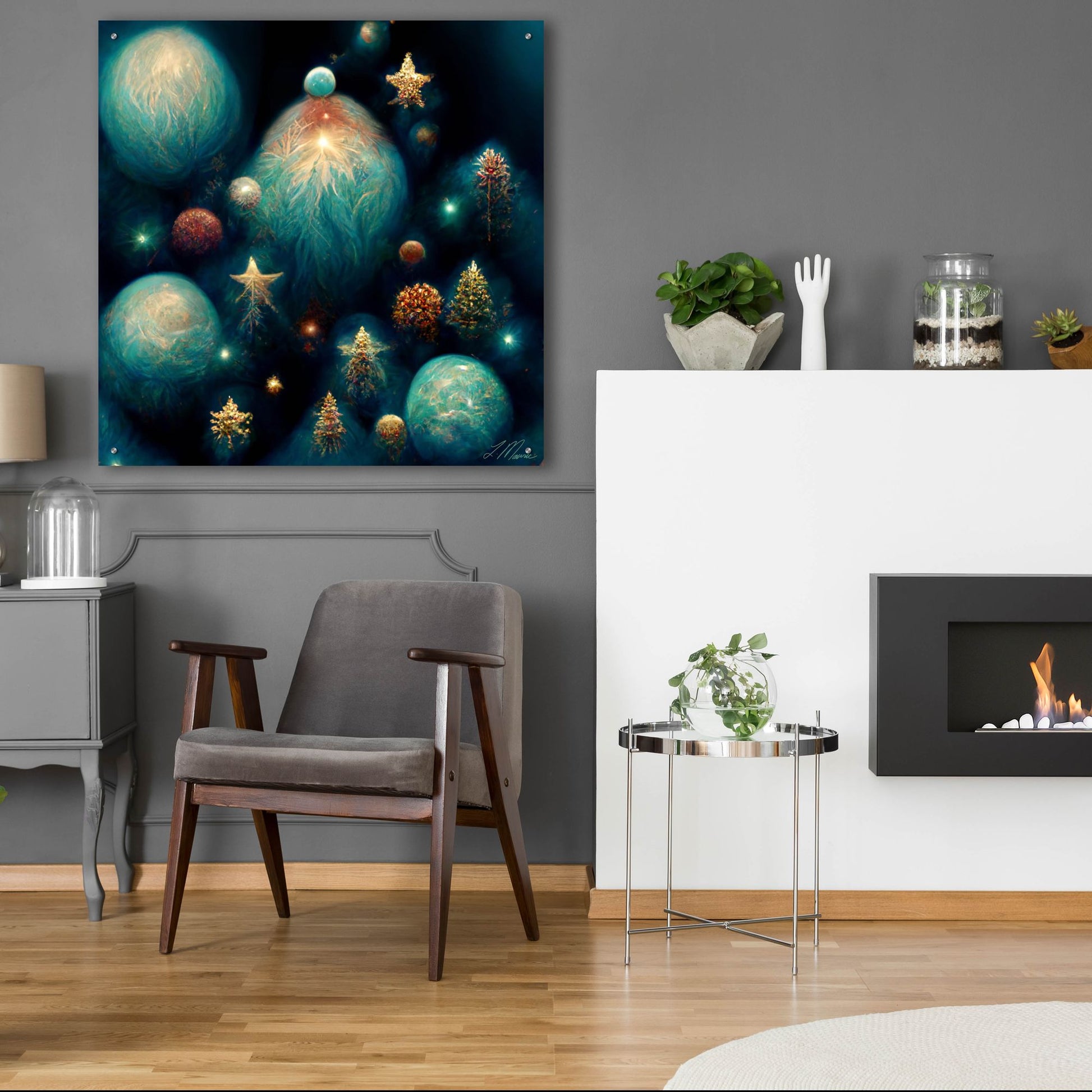 Epic Art 'Christmas Balls 2' by Tanya Mavric, Acrylic Glass Wall Art,36x36