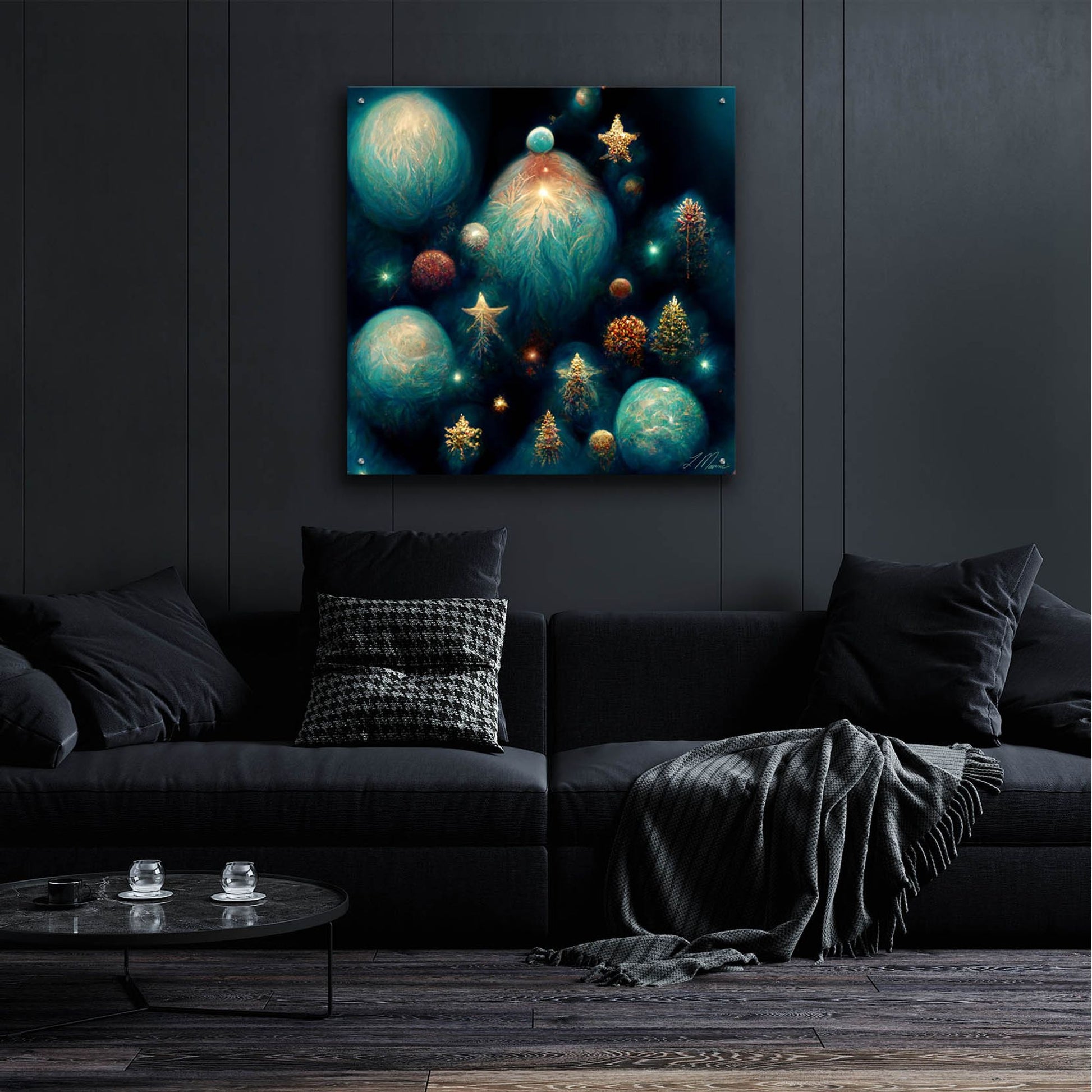 Epic Art 'Christmas Balls 2' by Tanya Mavric, Acrylic Glass Wall Art,36x36