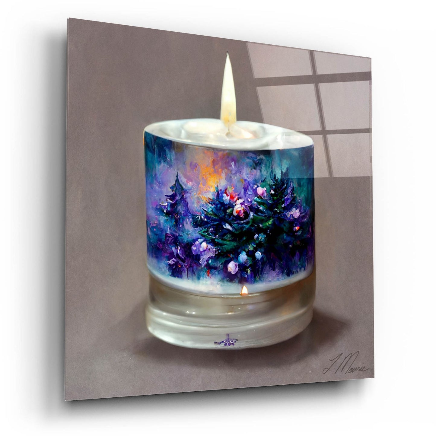 Epic Art 'Christmas Candle 5' by Tanya Mavric, Acrylic Glass Wall Art,12x12