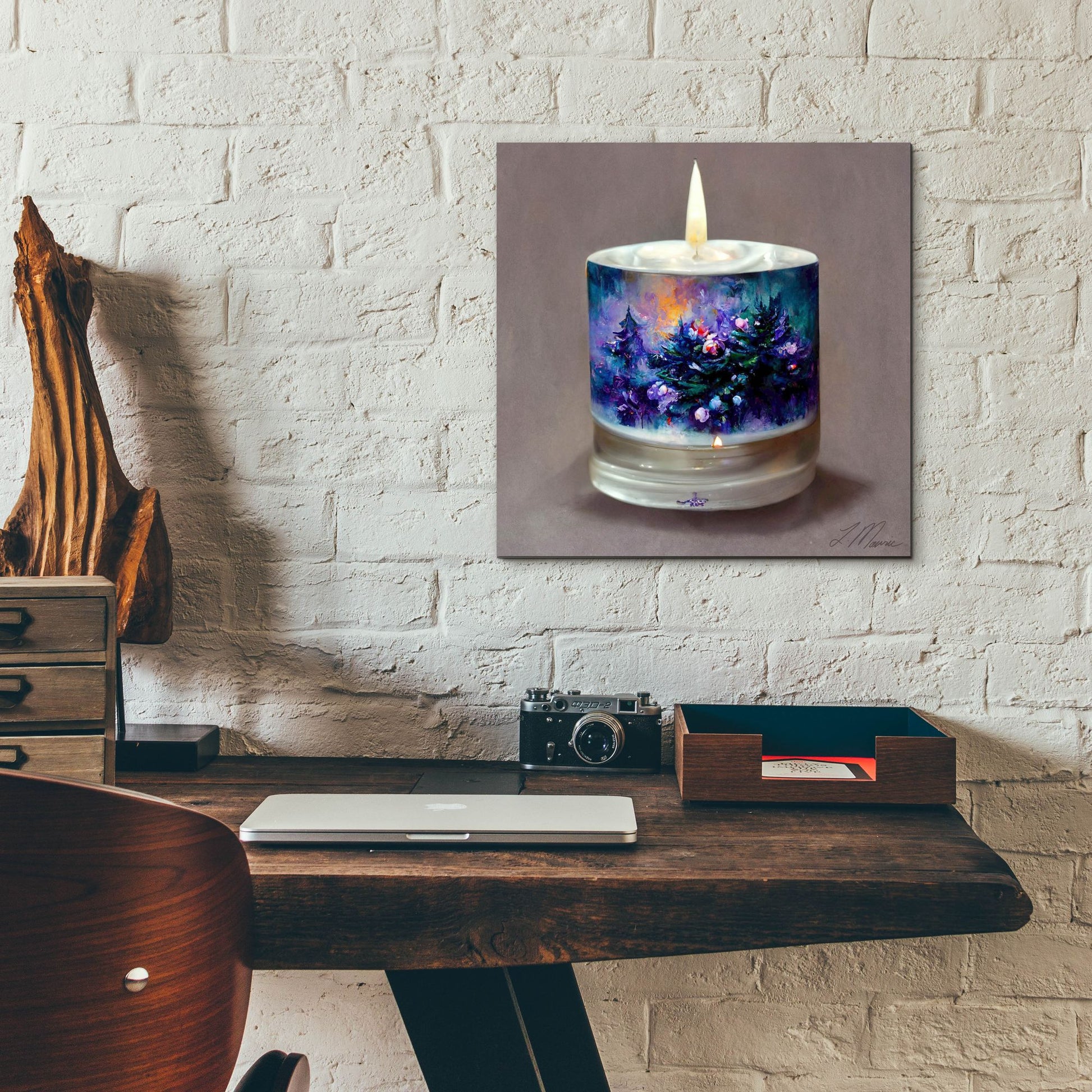 Epic Art 'Christmas Candle 5' by Tanya Mavric, Acrylic Glass Wall Art,12x12