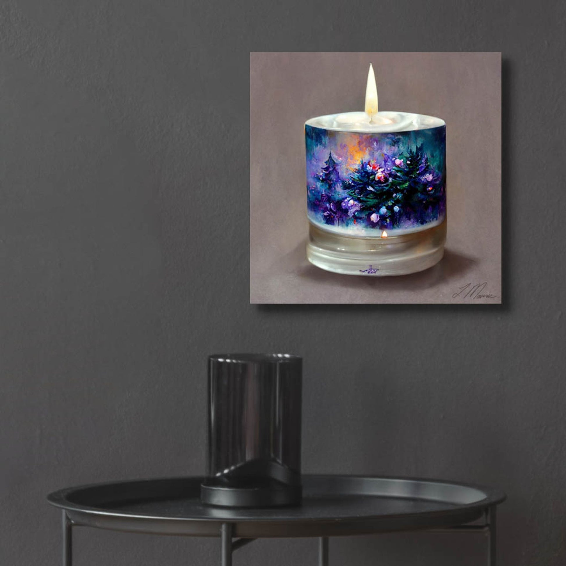 Epic Art 'Christmas Candle 5' by Tanya Mavric, Acrylic Glass Wall Art,12x12