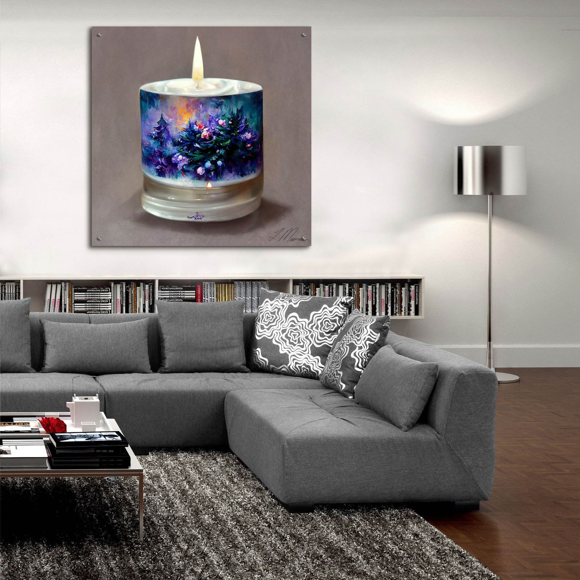 Epic Art 'Christmas Candle 5' by Tanya Mavric, Acrylic Glass Wall Art,36x36