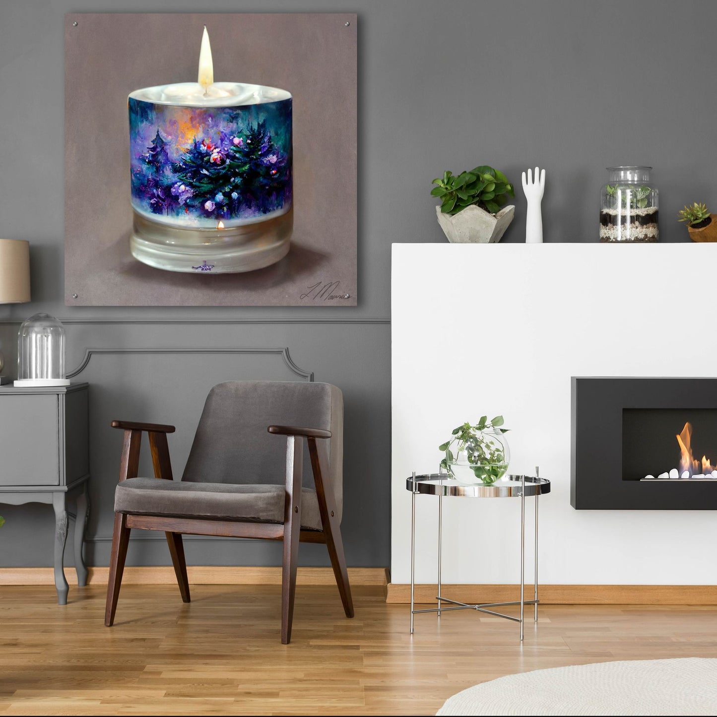 Epic Art 'Christmas Candle 5' by Tanya Mavric, Acrylic Glass Wall Art,36x36