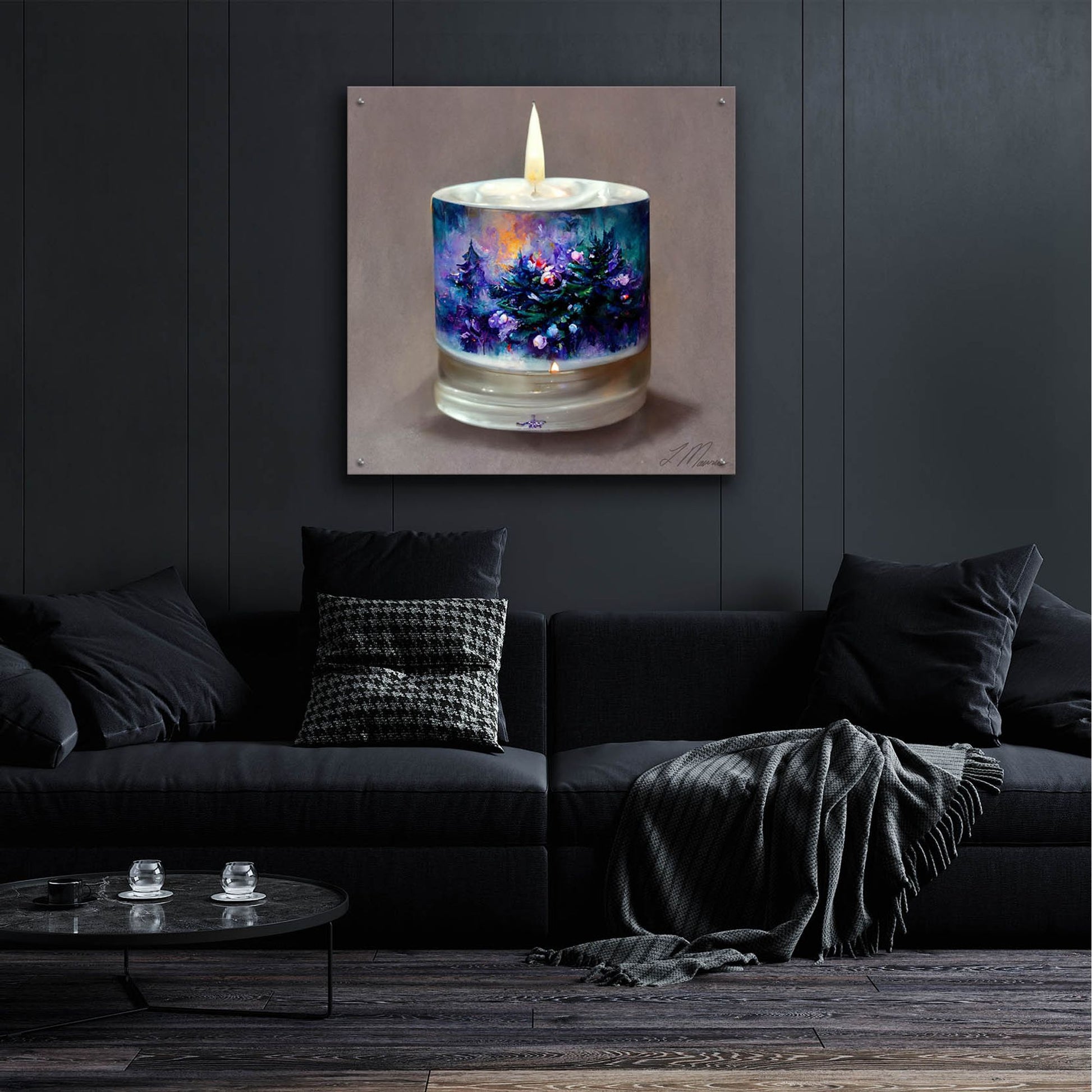 Epic Art 'Christmas Candle 5' by Tanya Mavric, Acrylic Glass Wall Art,36x36