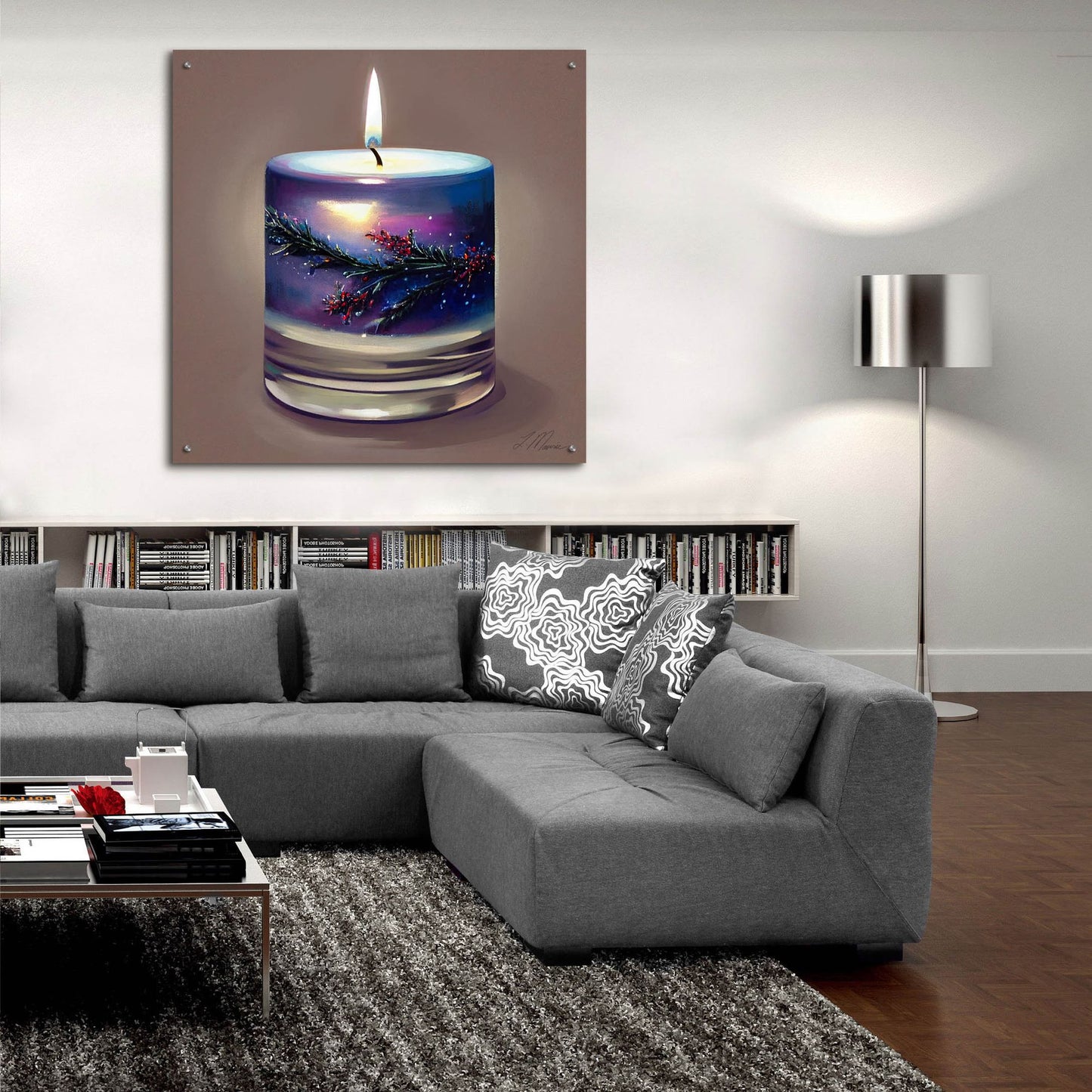 Epic Art 'Christmas Candle 6' by Tanya Mavric, Acrylic Glass Wall Art,36x36