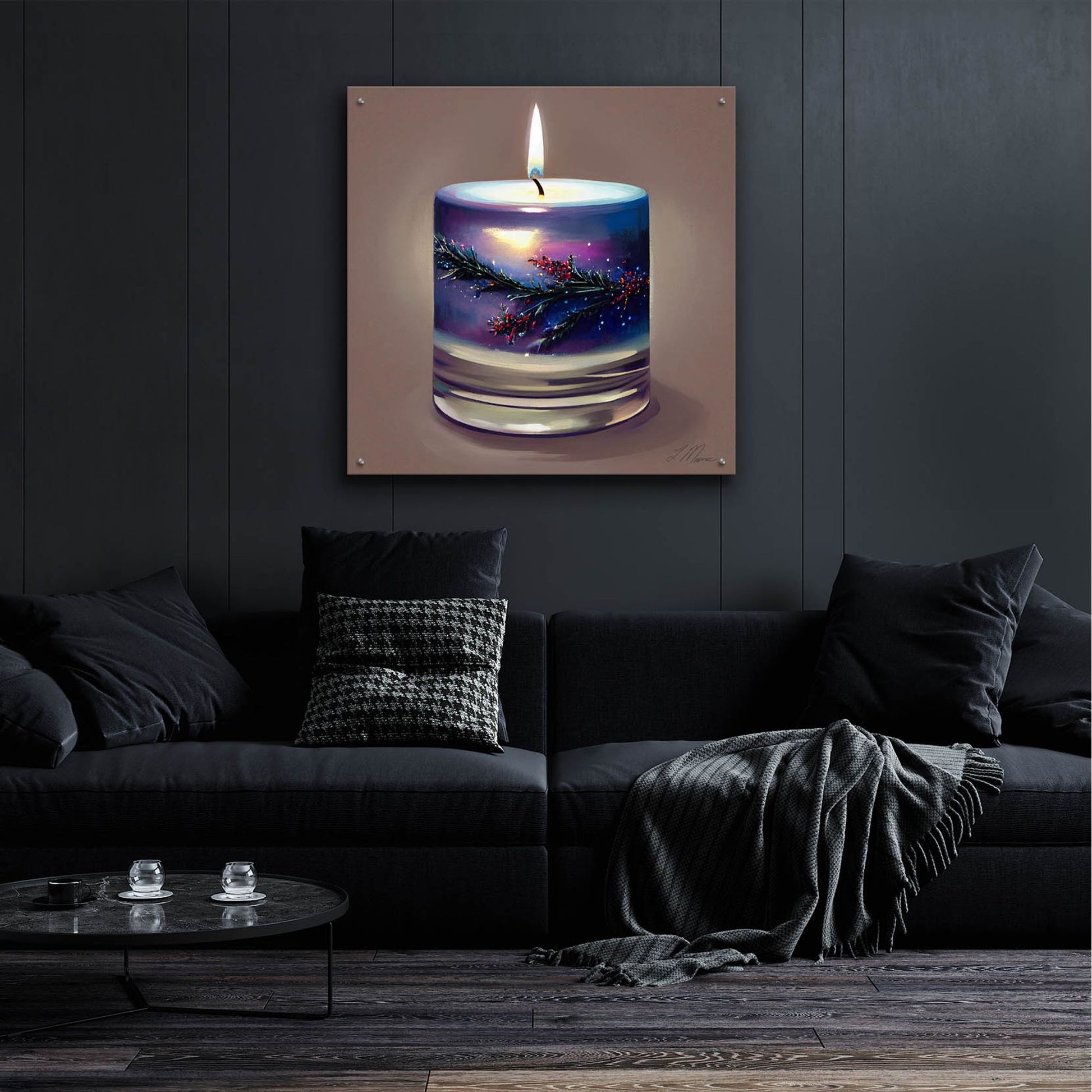 Epic Art 'Christmas Candle 6' by Tanya Mavric, Acrylic Glass Wall Art,36x36