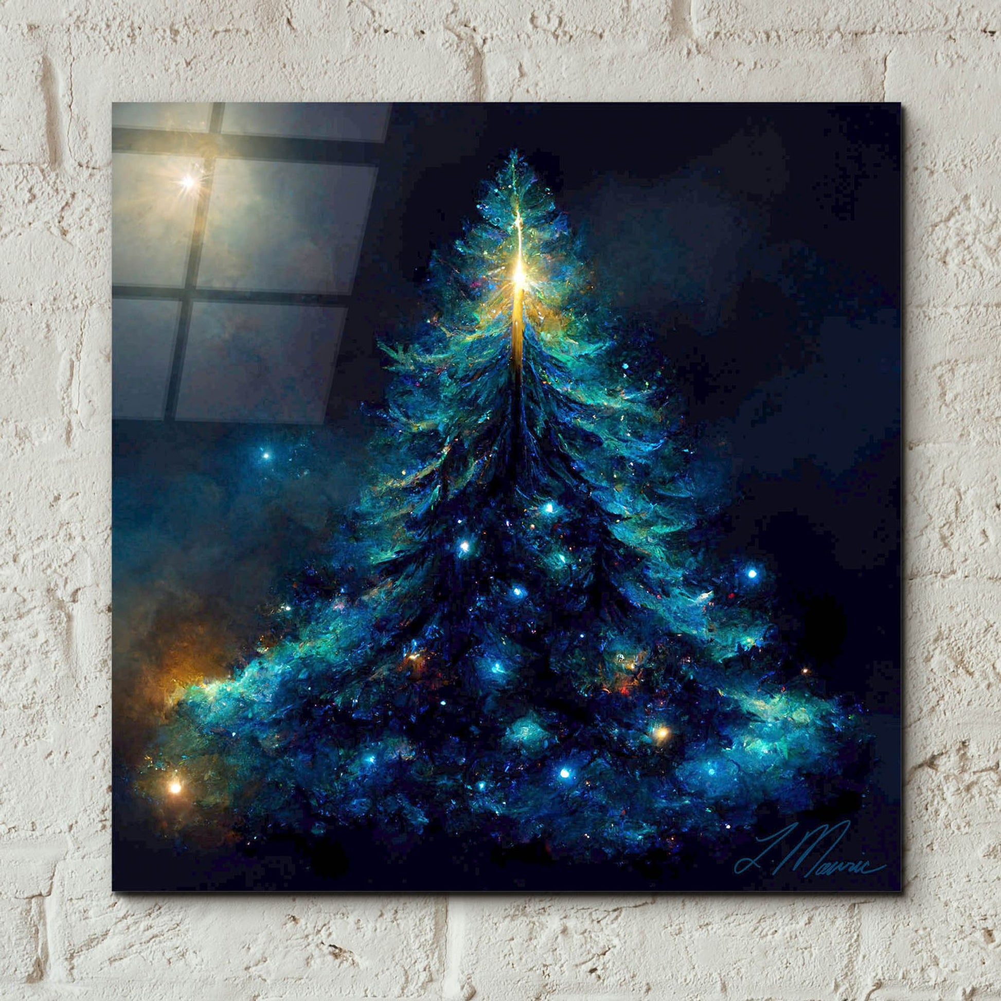 Epic Art 'Christmas Tree 1' by Tanya Mavric, Acrylic Glass Wall Art,12x12