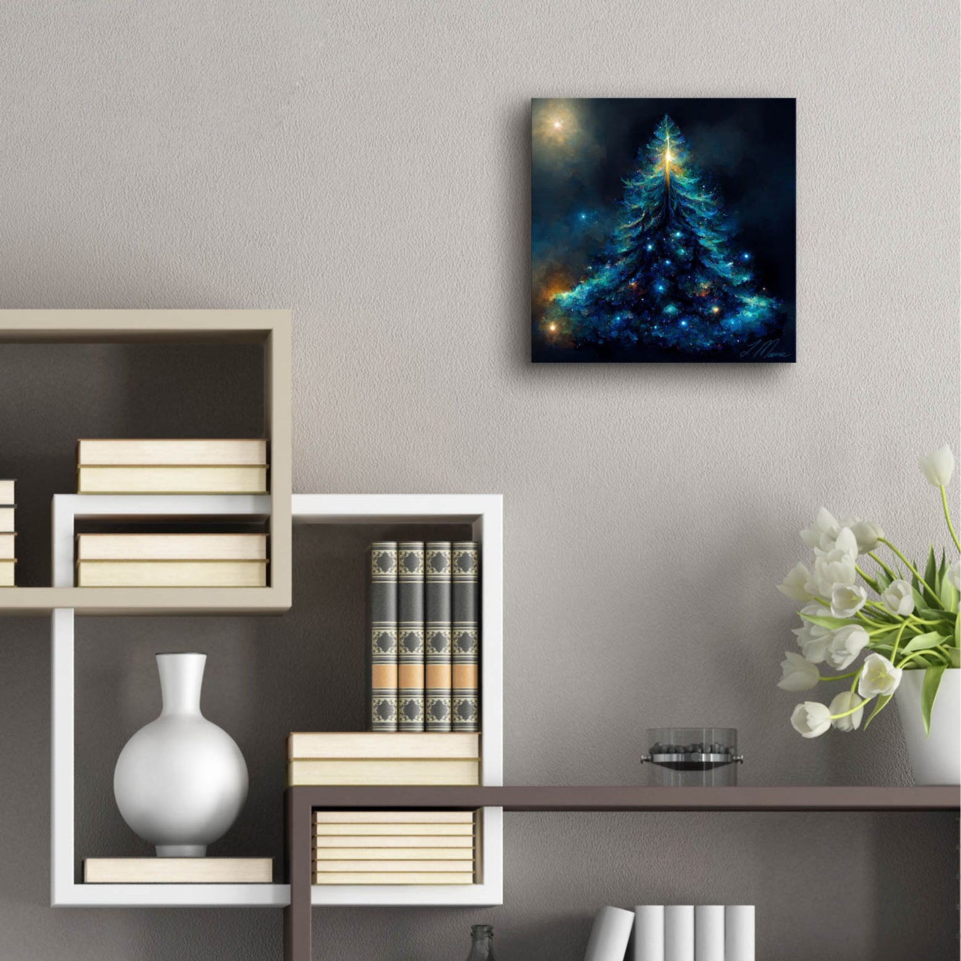 Epic Art 'Christmas Tree 1' by Tanya Mavric, Acrylic Glass Wall Art,12x12