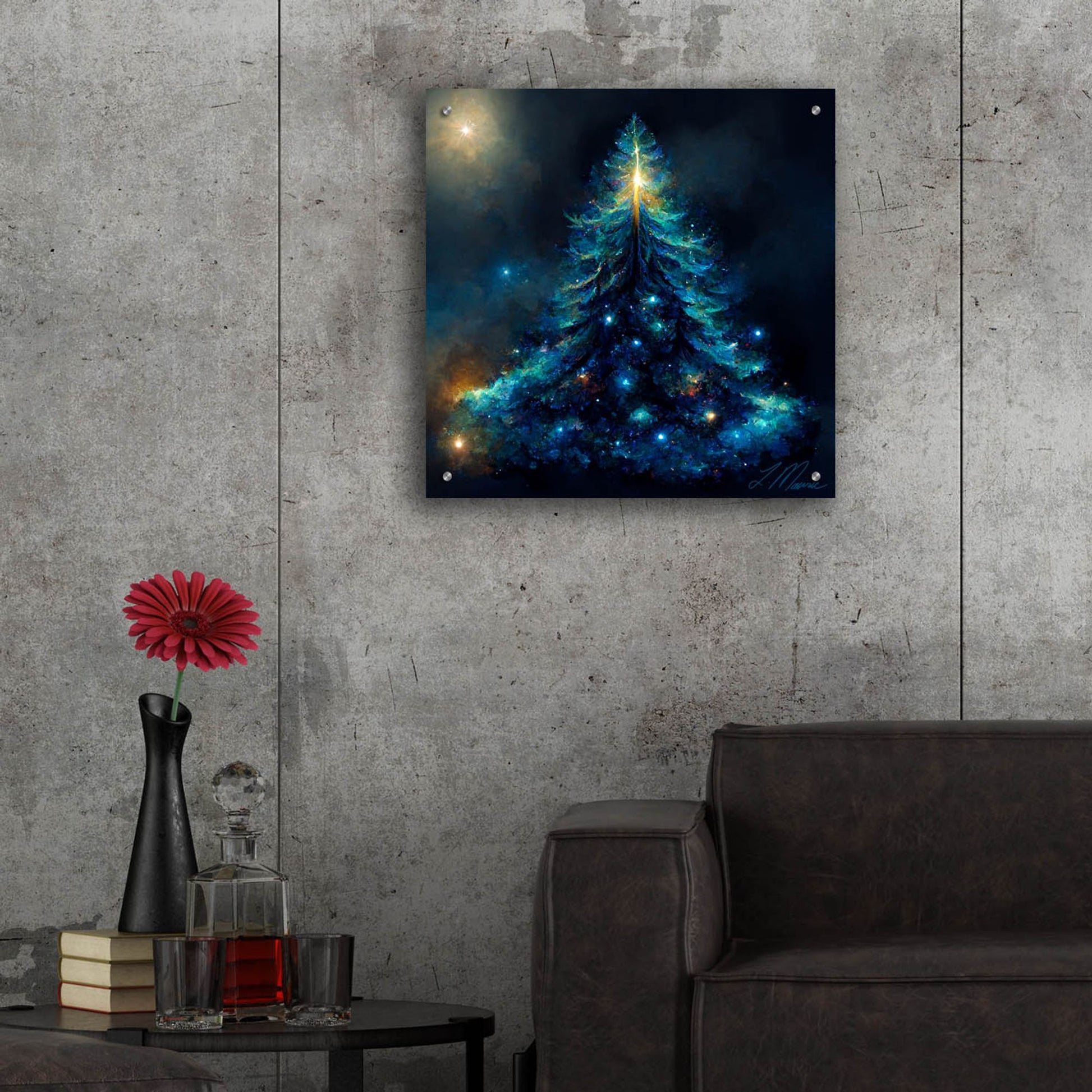 Epic Art 'Christmas Tree 1' by Tanya Mavric, Acrylic Glass Wall Art,24x24