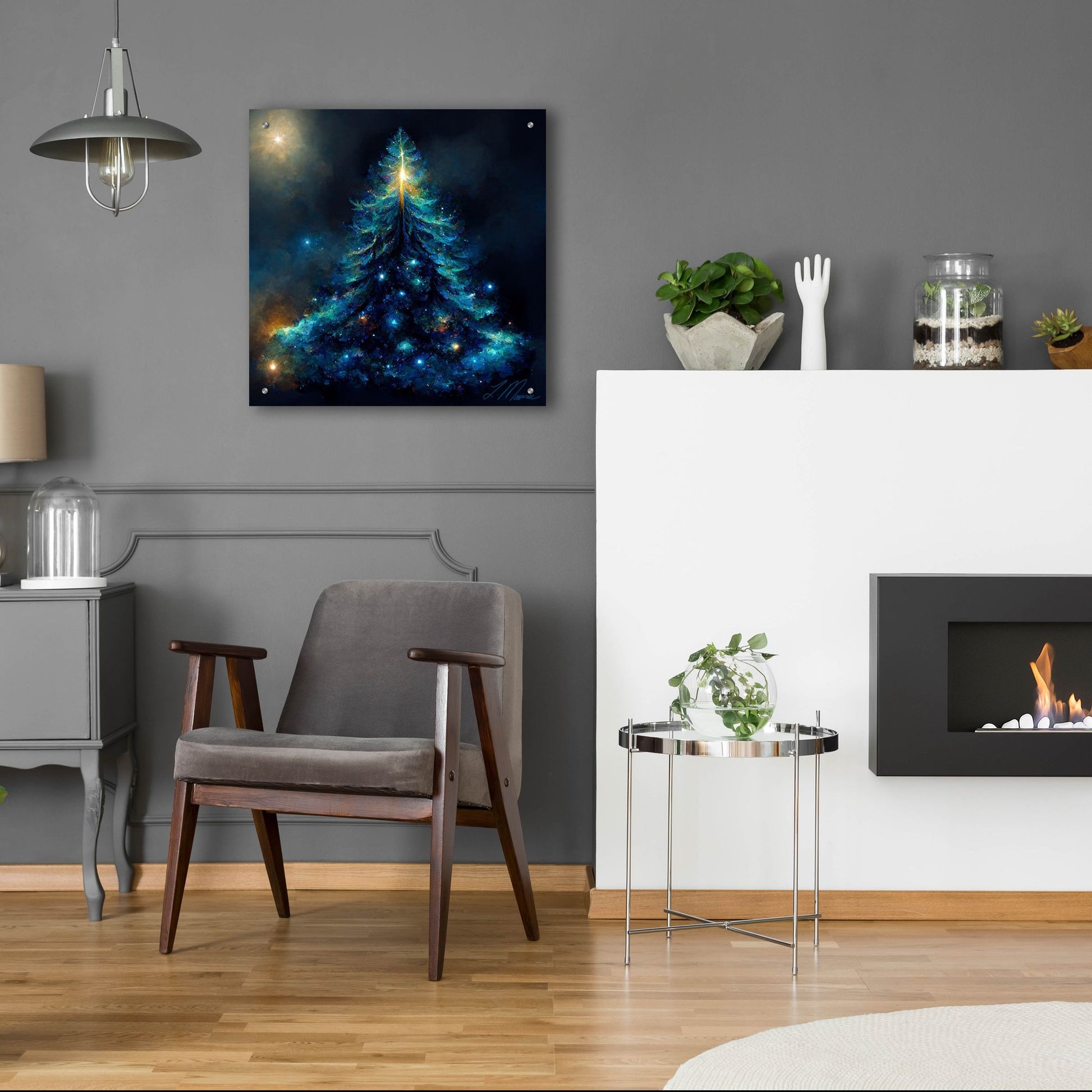 Epic Art 'Christmas Tree 1' by Tanya Mavric, Acrylic Glass Wall Art,24x24