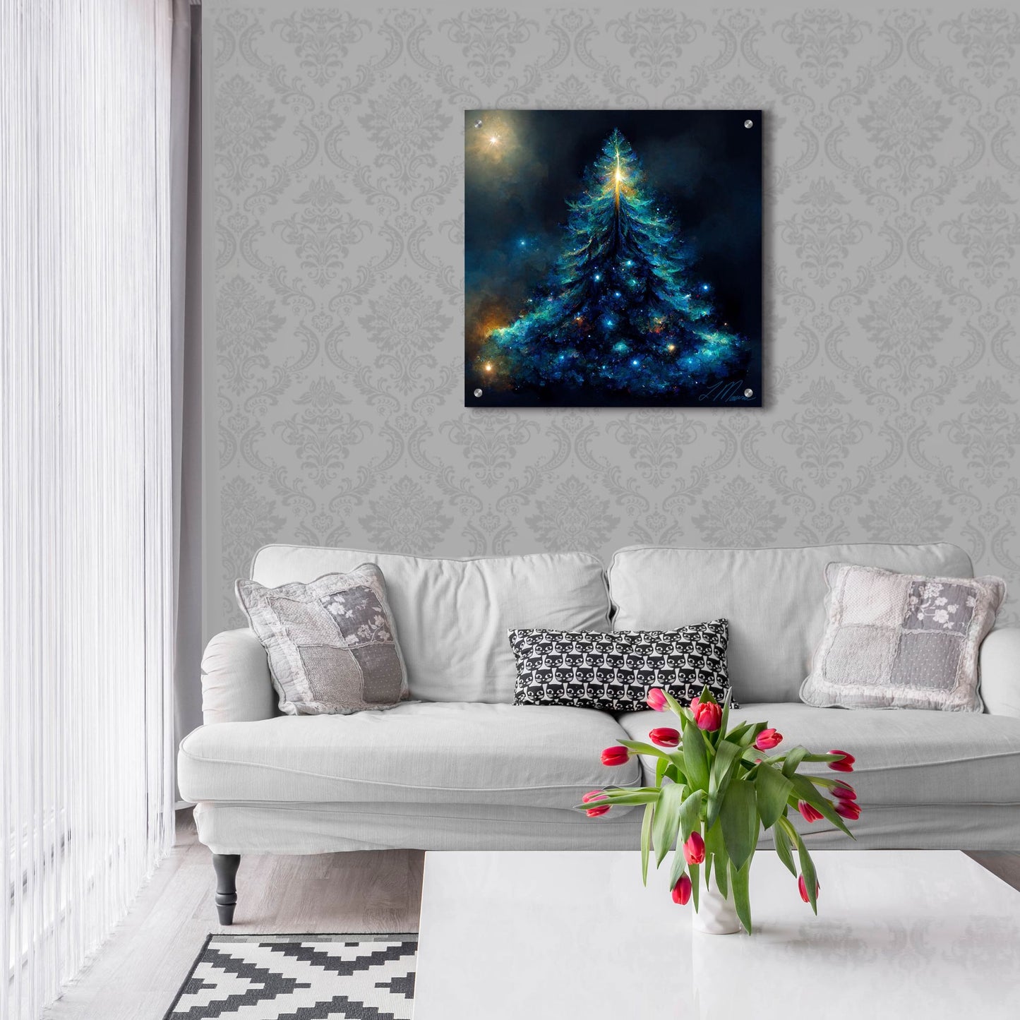 Epic Art 'Christmas Tree 1' by Tanya Mavric, Acrylic Glass Wall Art,24x24