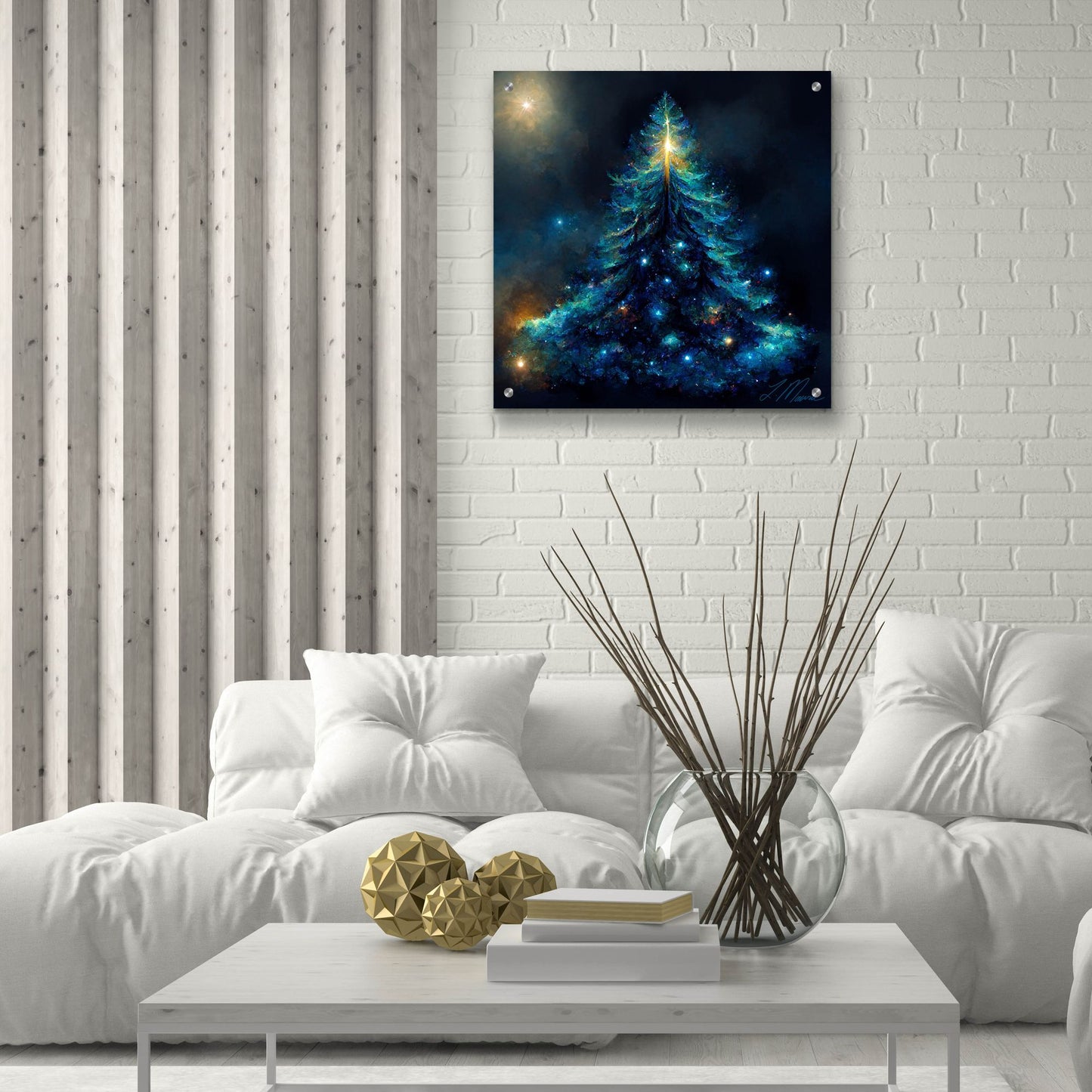 Epic Art 'Christmas Tree 1' by Tanya Mavric, Acrylic Glass Wall Art,24x24