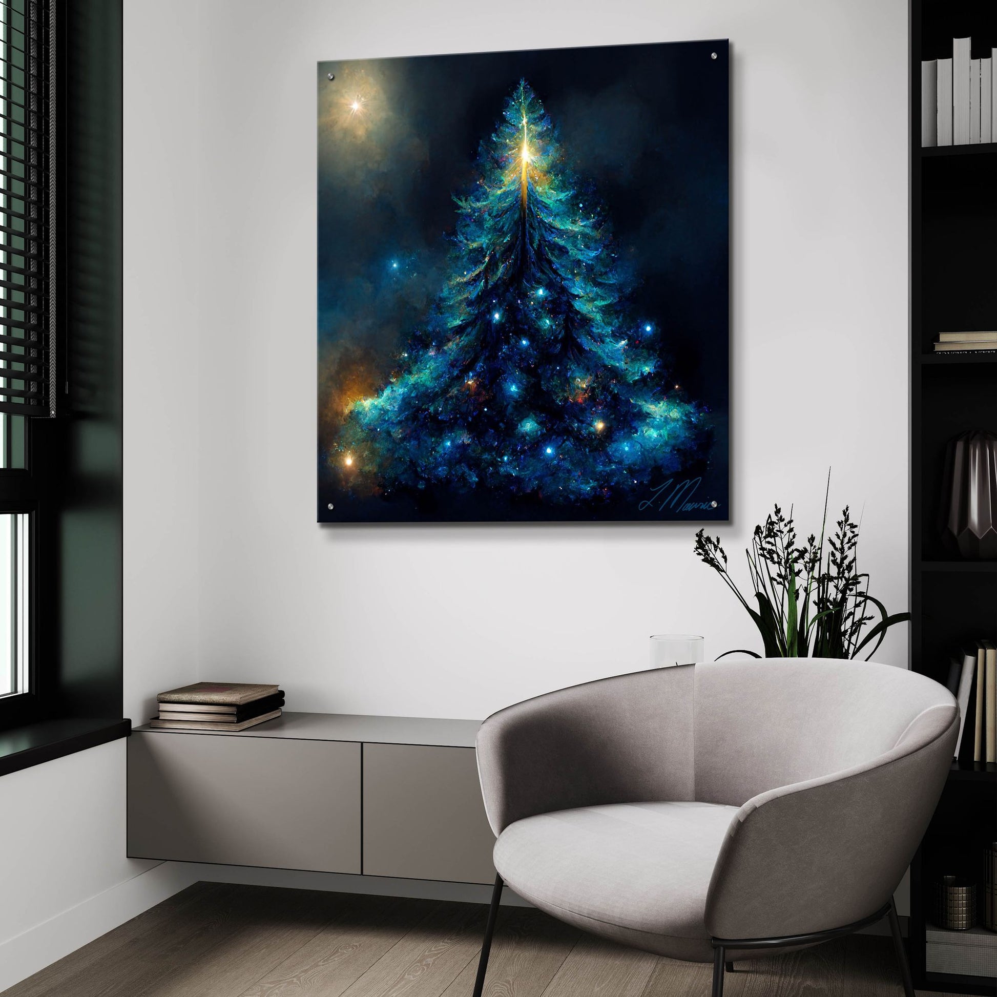 Epic Art 'Christmas Tree 1' by Tanya Mavric, Acrylic Glass Wall Art,36x36