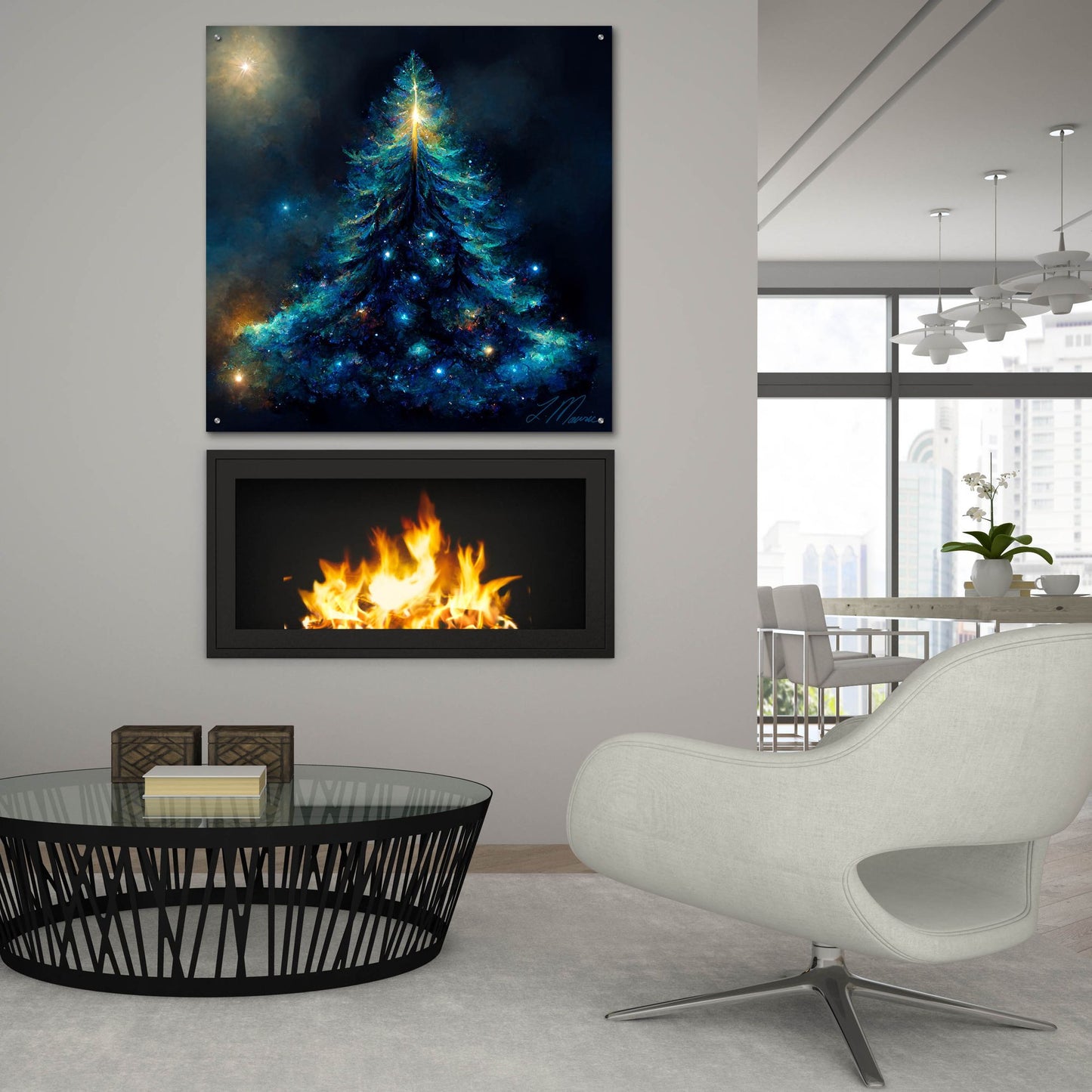 Epic Art 'Christmas Tree 1' by Tanya Mavric, Acrylic Glass Wall Art,36x36