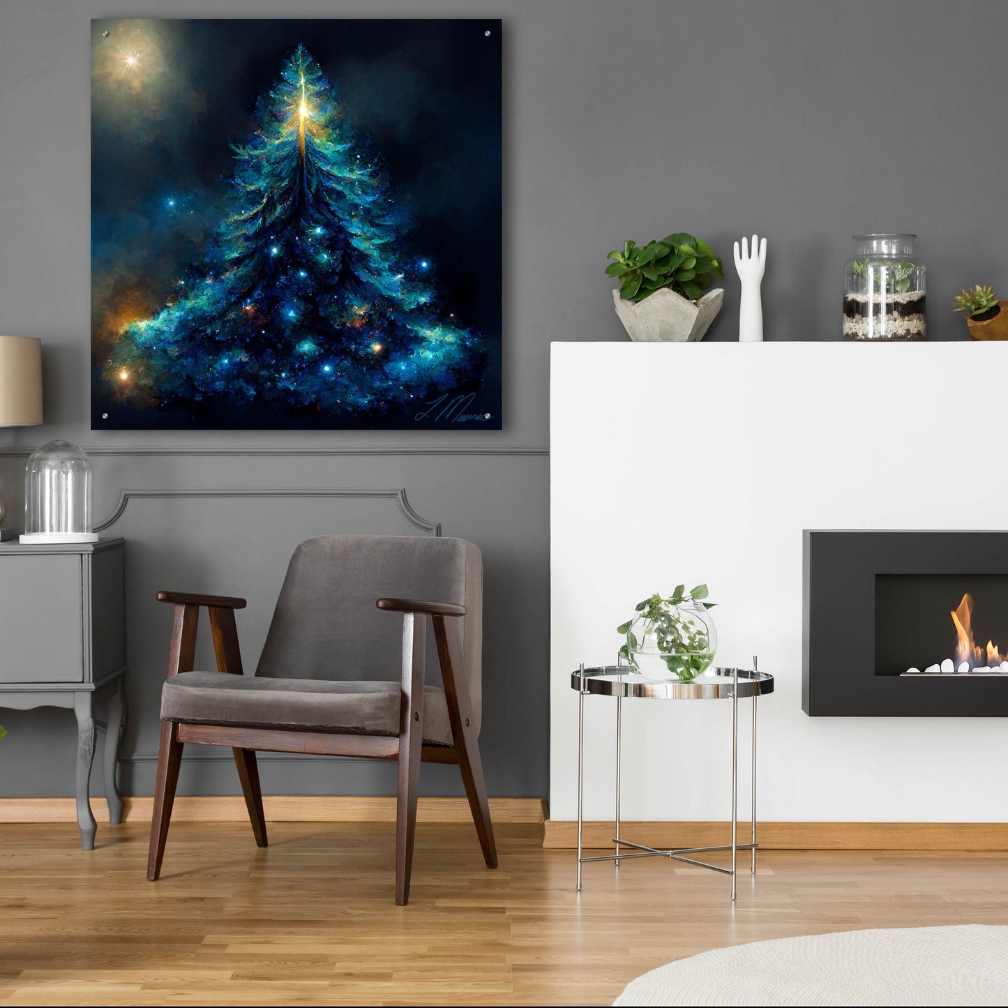 Epic Art 'Christmas Tree 1' by Tanya Mavric, Acrylic Glass Wall Art,36x36