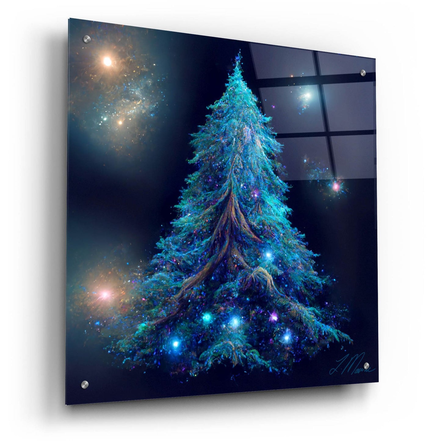 Epic Art 'Christmas Tree 2' by Tanya Mavric, Acrylic Glass Wall Art,24x24