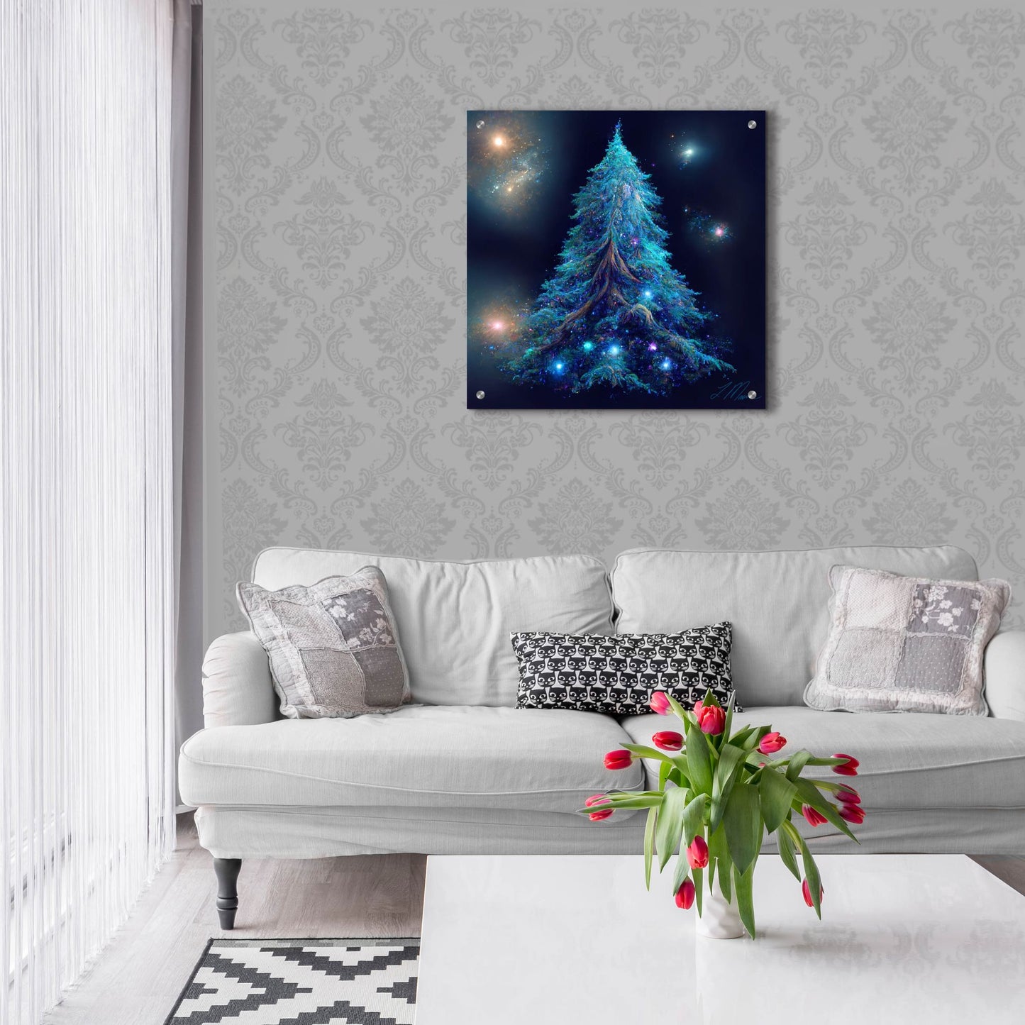 Epic Art 'Christmas Tree 2' by Tanya Mavric, Acrylic Glass Wall Art,24x24