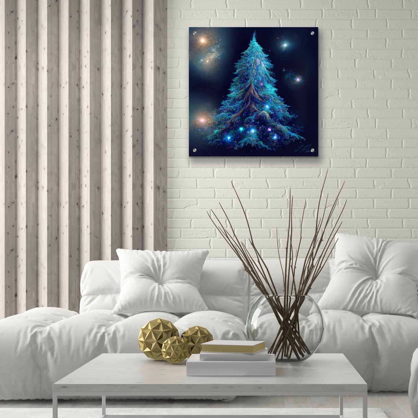 Epic Art 'Christmas Tree 2' by Tanya Mavric, Acrylic Glass Wall Art,24x24