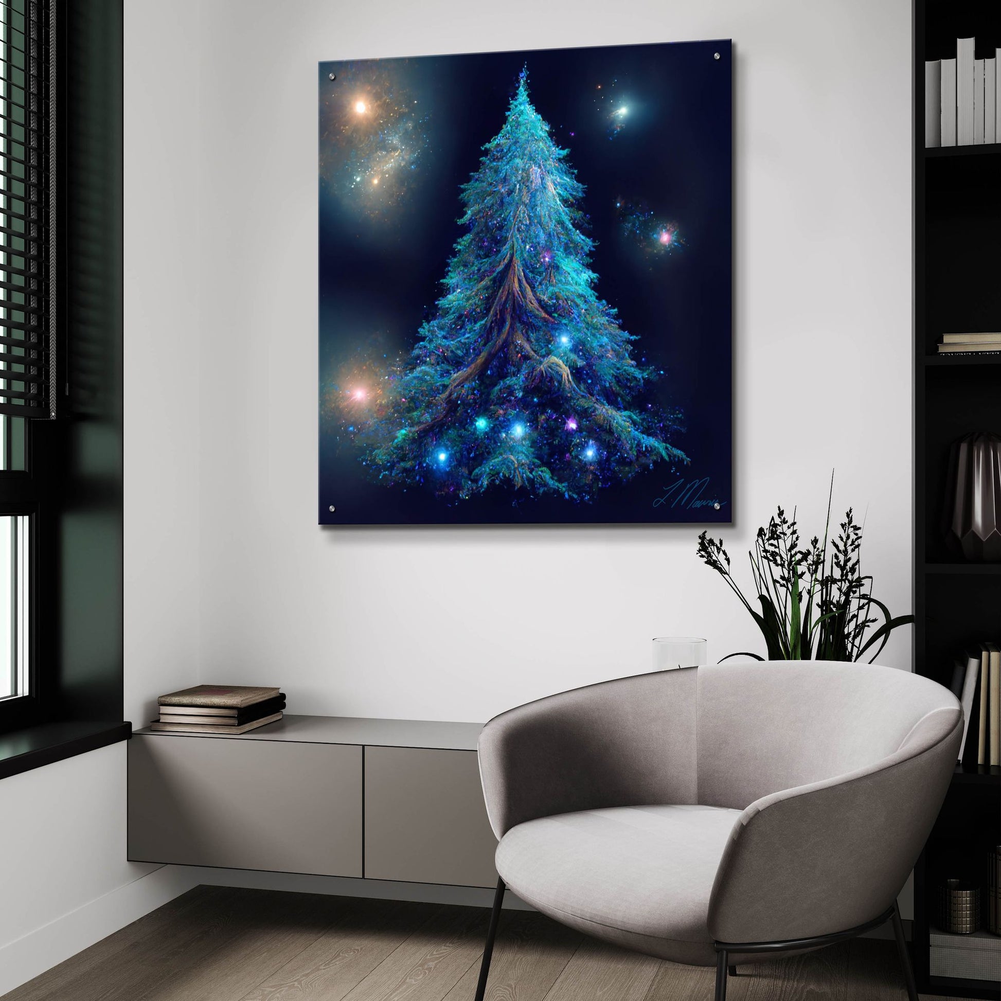 Epic Art 'Christmas Tree 2' by Tanya Mavric, Acrylic Glass Wall Art,36x36