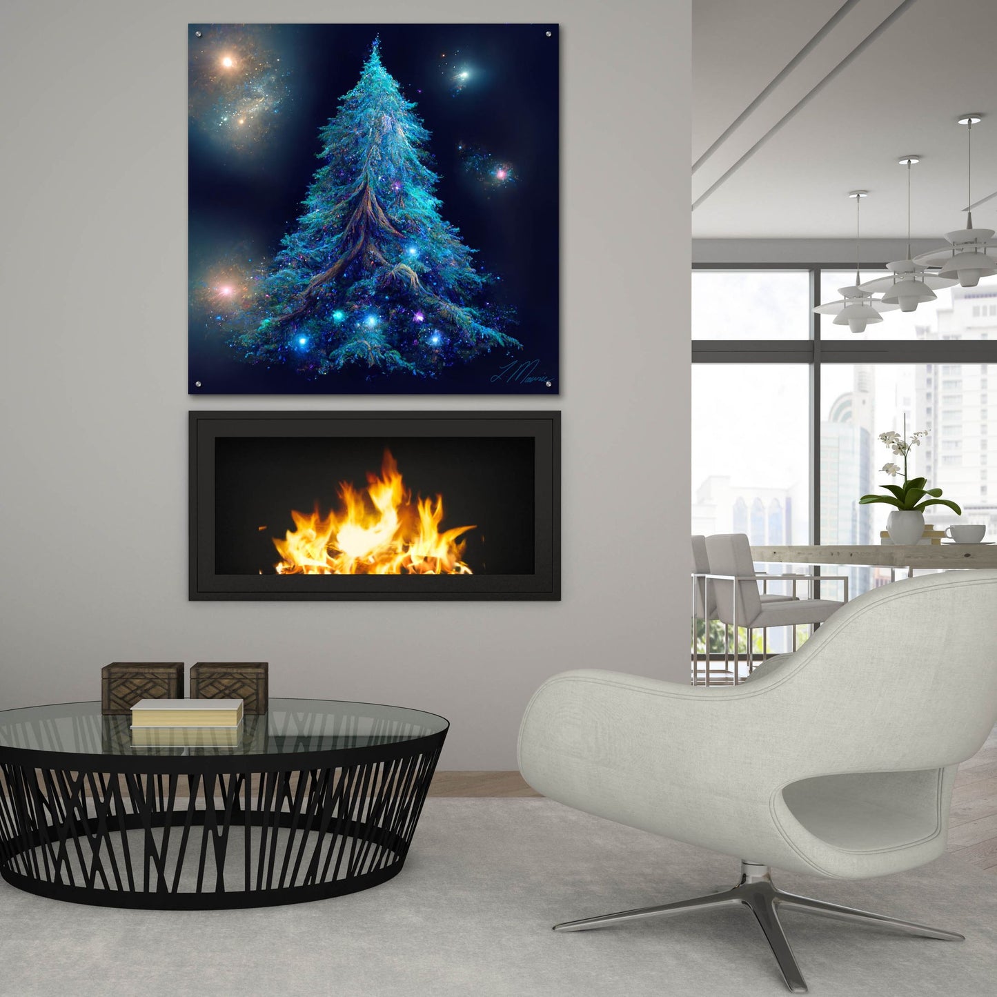 Epic Art 'Christmas Tree 2' by Tanya Mavric, Acrylic Glass Wall Art,36x36