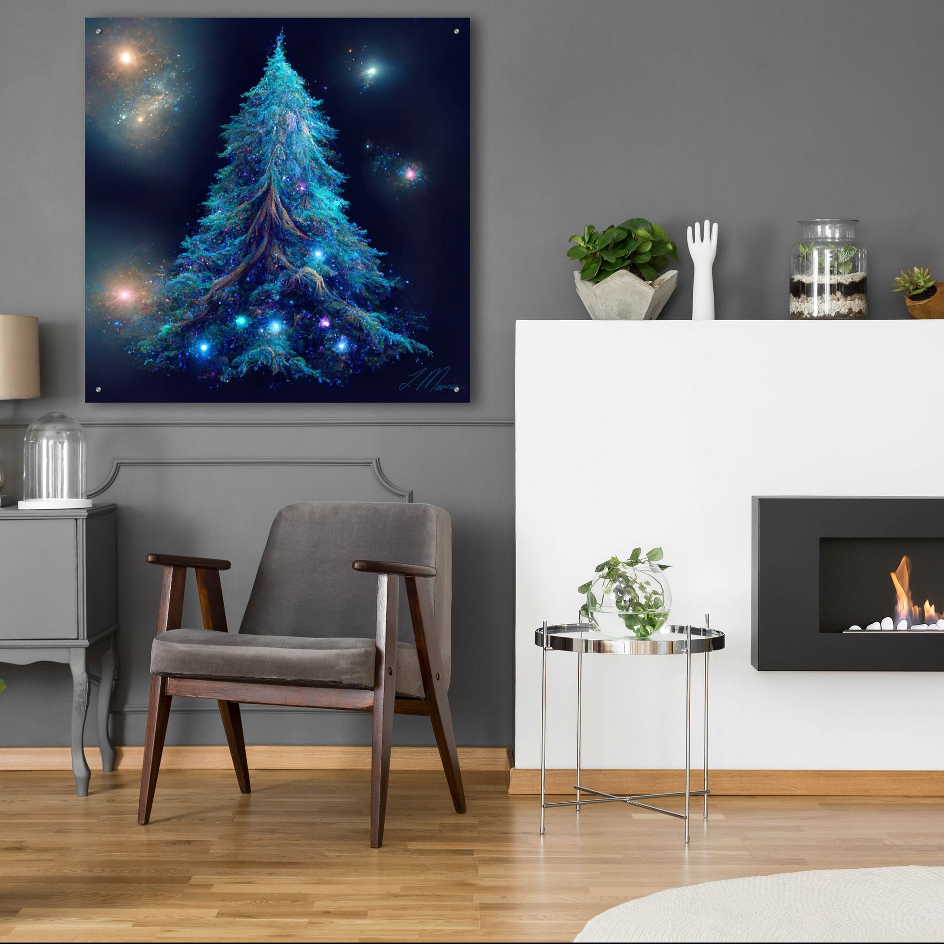 Epic Art 'Christmas Tree 2' by Tanya Mavric, Acrylic Glass Wall Art,36x36