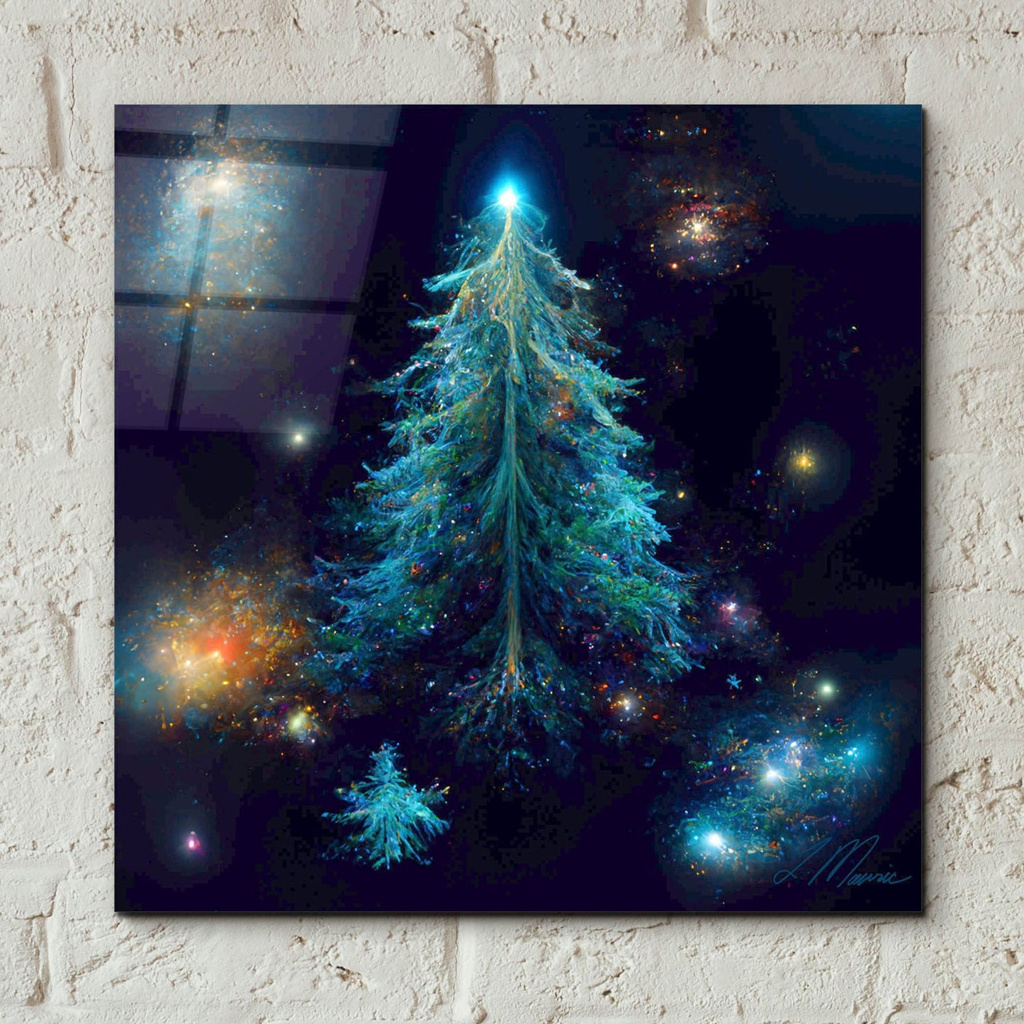 Epic Art 'Christmas Tree 3' by Tanya Mavric, Acrylic Glass Wall Art,12x12