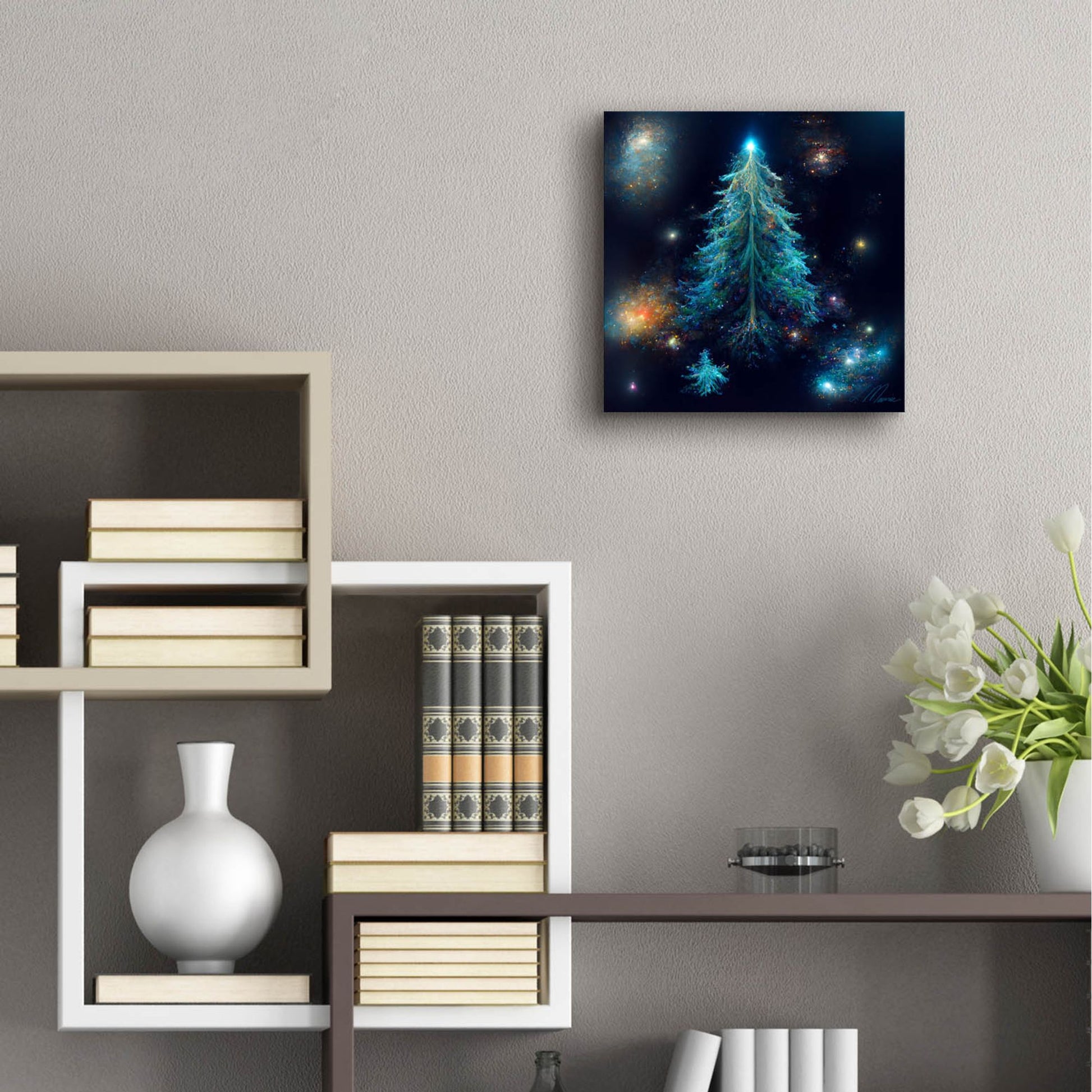 Epic Art 'Christmas Tree 3' by Tanya Mavric, Acrylic Glass Wall Art,12x12