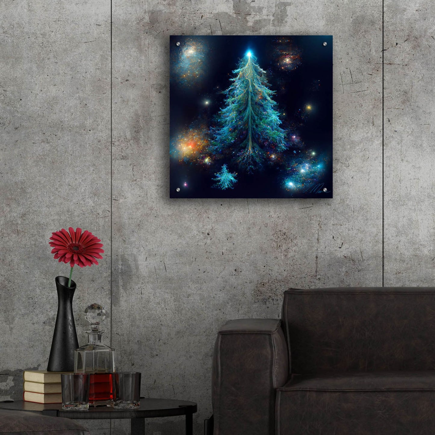 Epic Art 'Christmas Tree 3' by Tanya Mavric, Acrylic Glass Wall Art,24x24