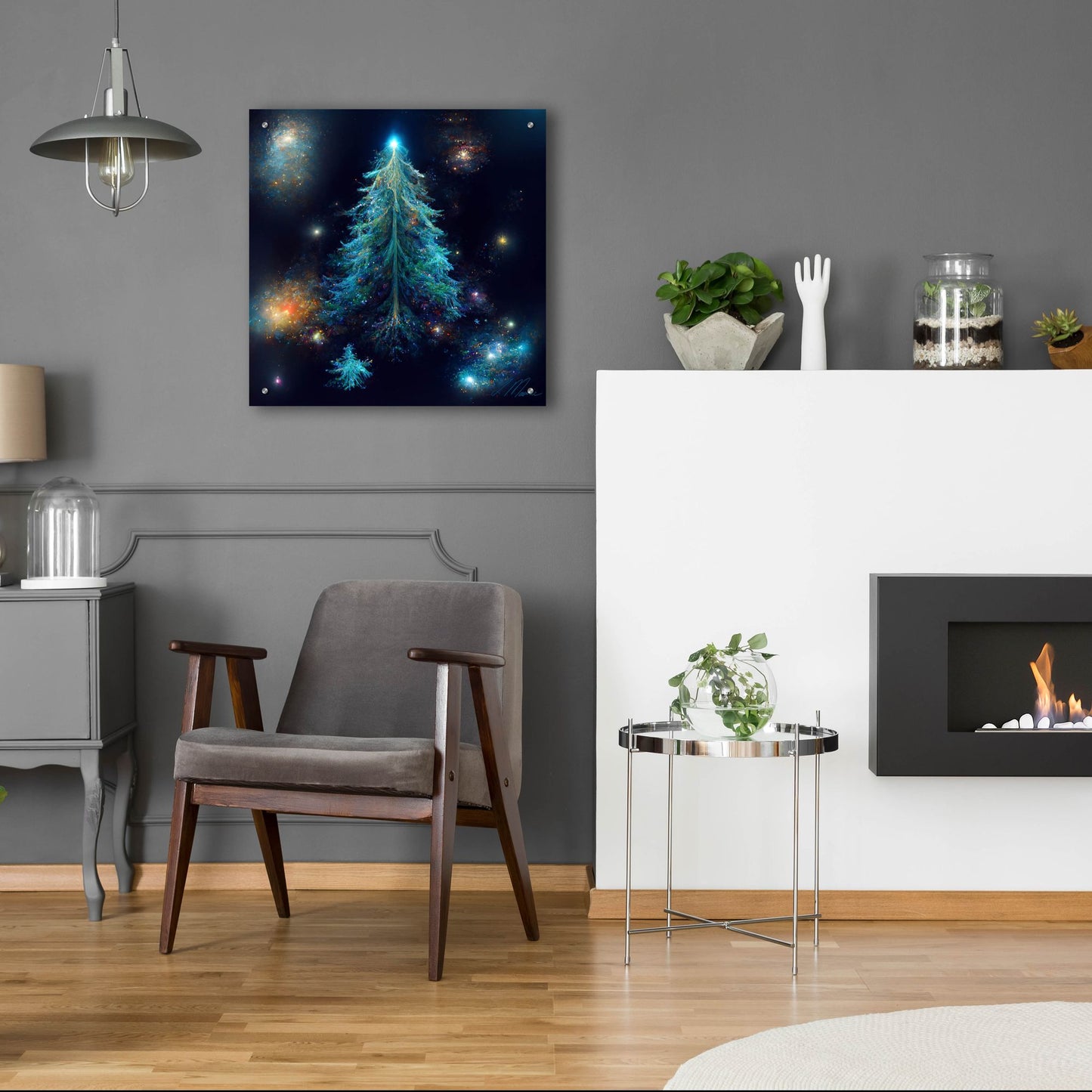 Epic Art 'Christmas Tree 3' by Tanya Mavric, Acrylic Glass Wall Art,24x24