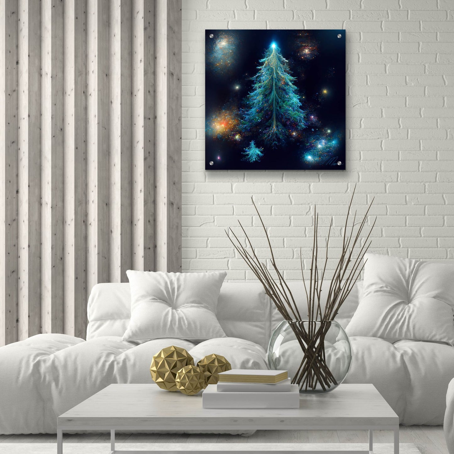 Epic Art 'Christmas Tree 3' by Tanya Mavric, Acrylic Glass Wall Art,24x24