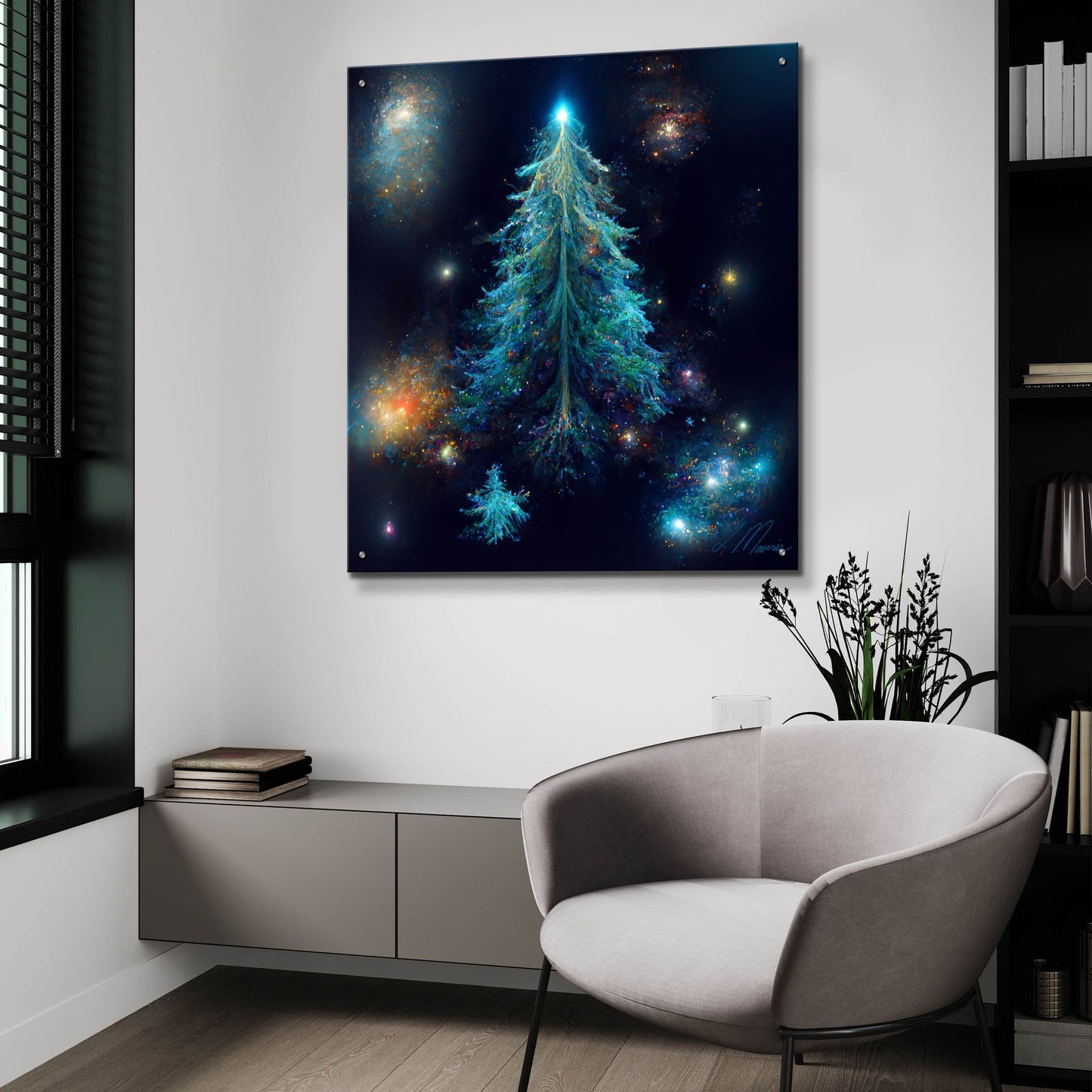 Epic Art 'Christmas Tree 3' by Tanya Mavric, Acrylic Glass Wall Art,36x36