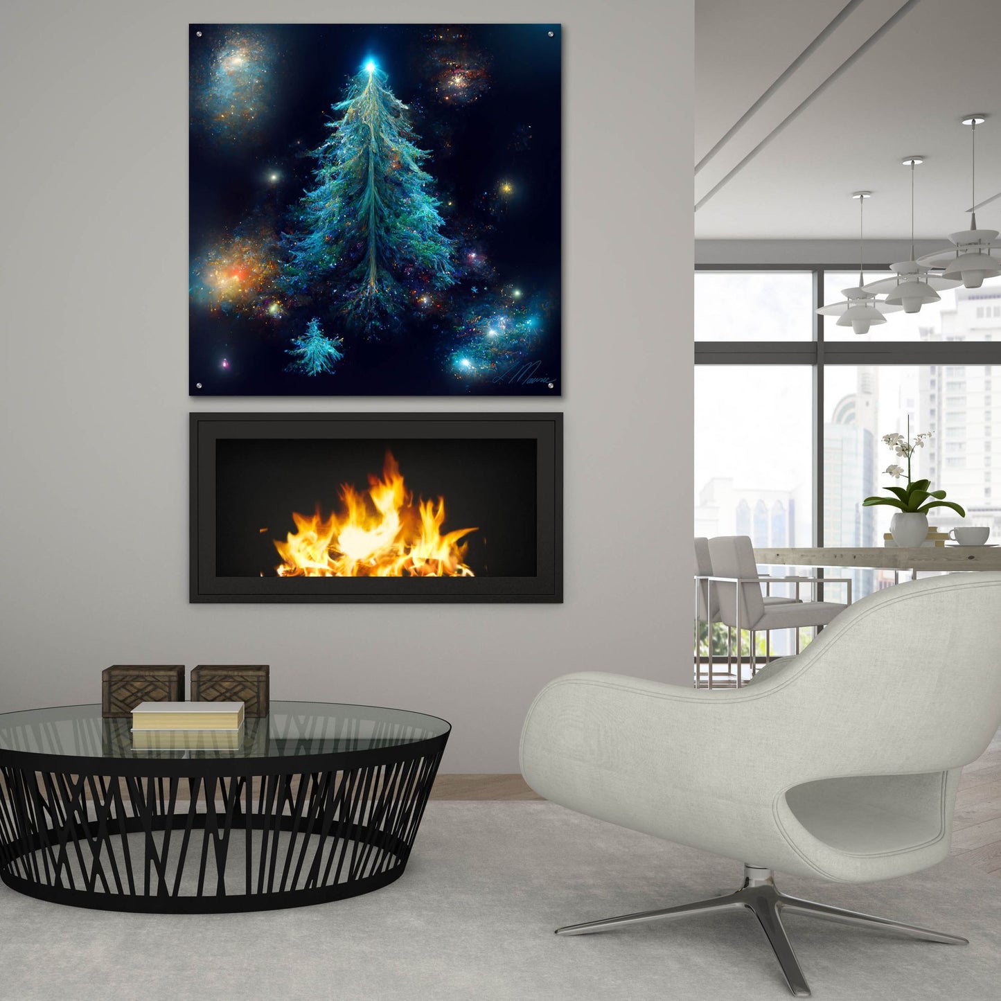 Epic Art 'Christmas Tree 3' by Tanya Mavric, Acrylic Glass Wall Art,36x36