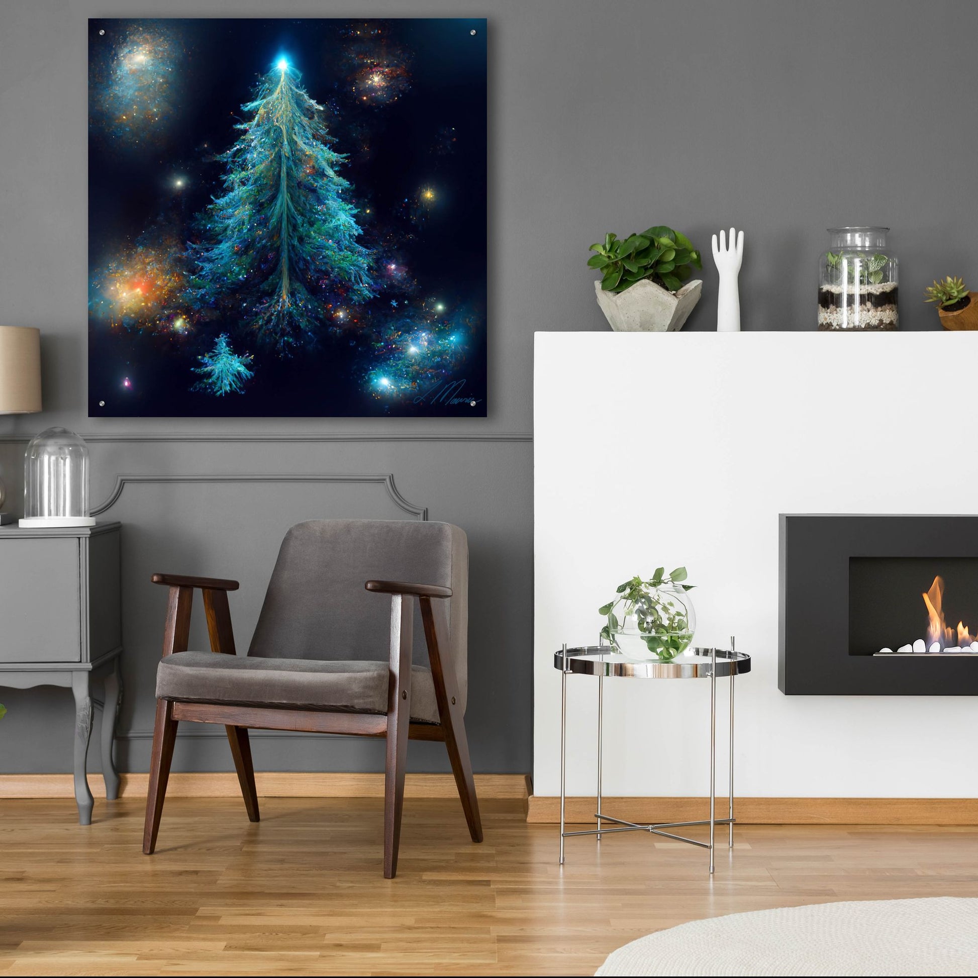 Epic Art 'Christmas Tree 3' by Tanya Mavric, Acrylic Glass Wall Art,36x36