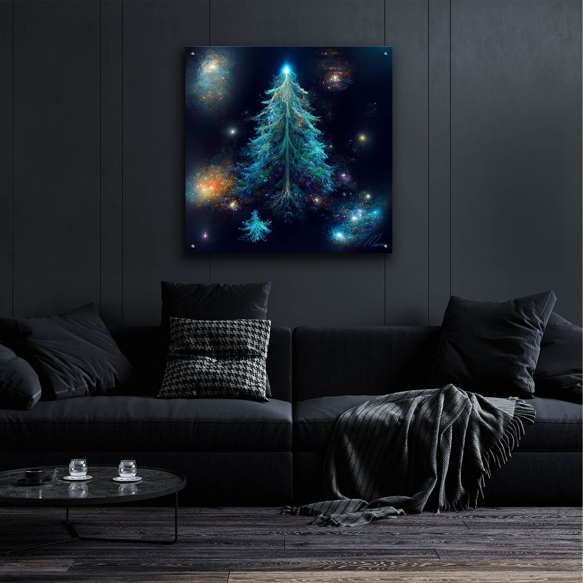 Epic Art 'Christmas Tree 3' by Tanya Mavric, Acrylic Glass Wall Art,36x36