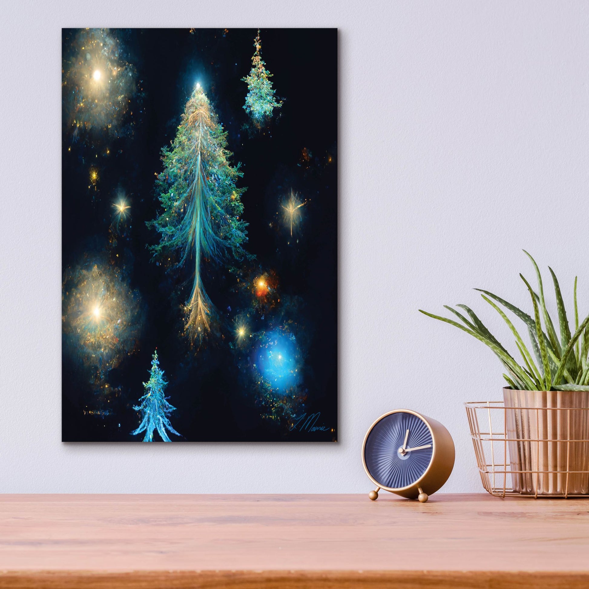 Epic Art 'Christmas Tree 4' by Tanya Mavric, Acrylic Glass Wall Art,12x16