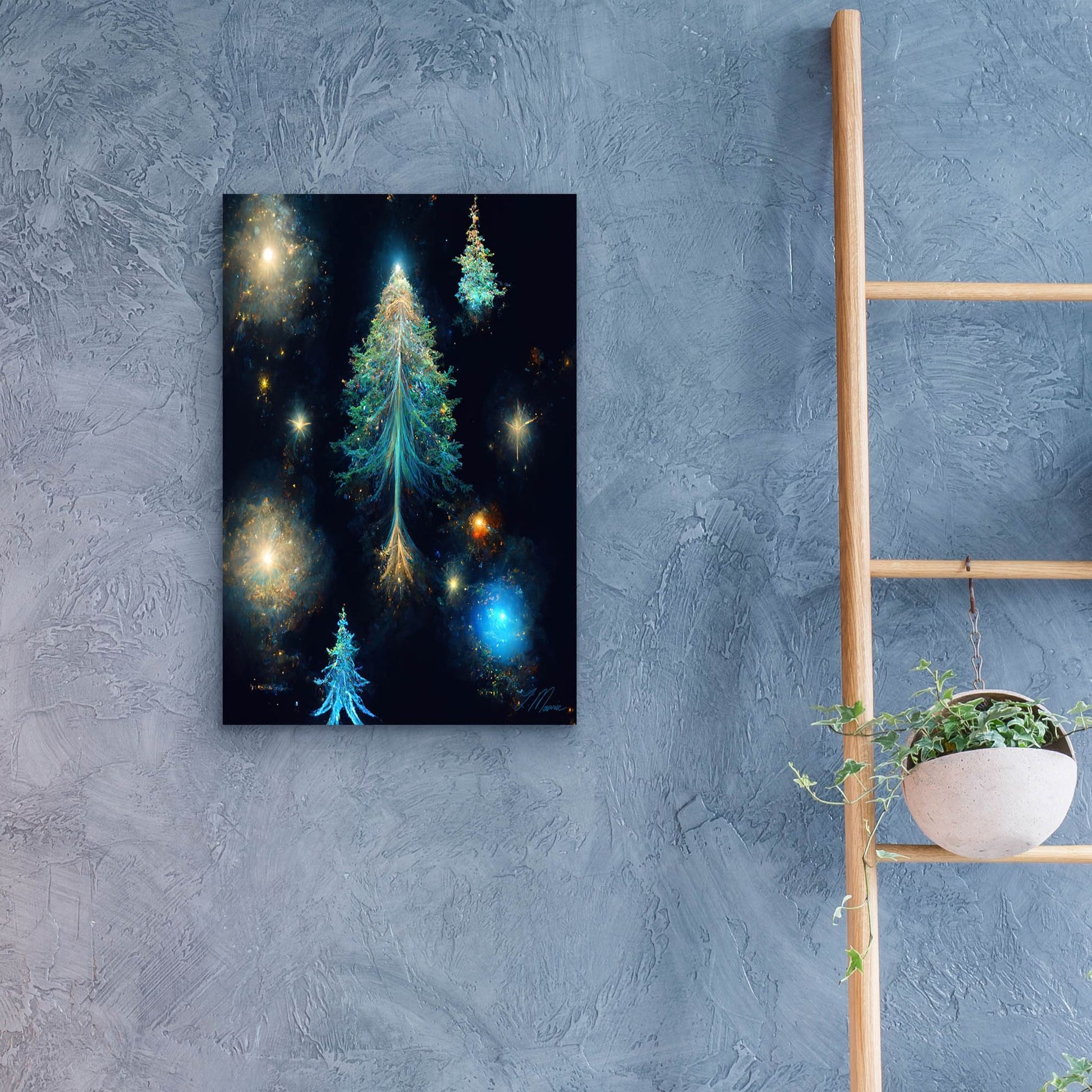 Epic Art 'Christmas Tree 4' by Tanya Mavric, Acrylic Glass Wall Art,16x24