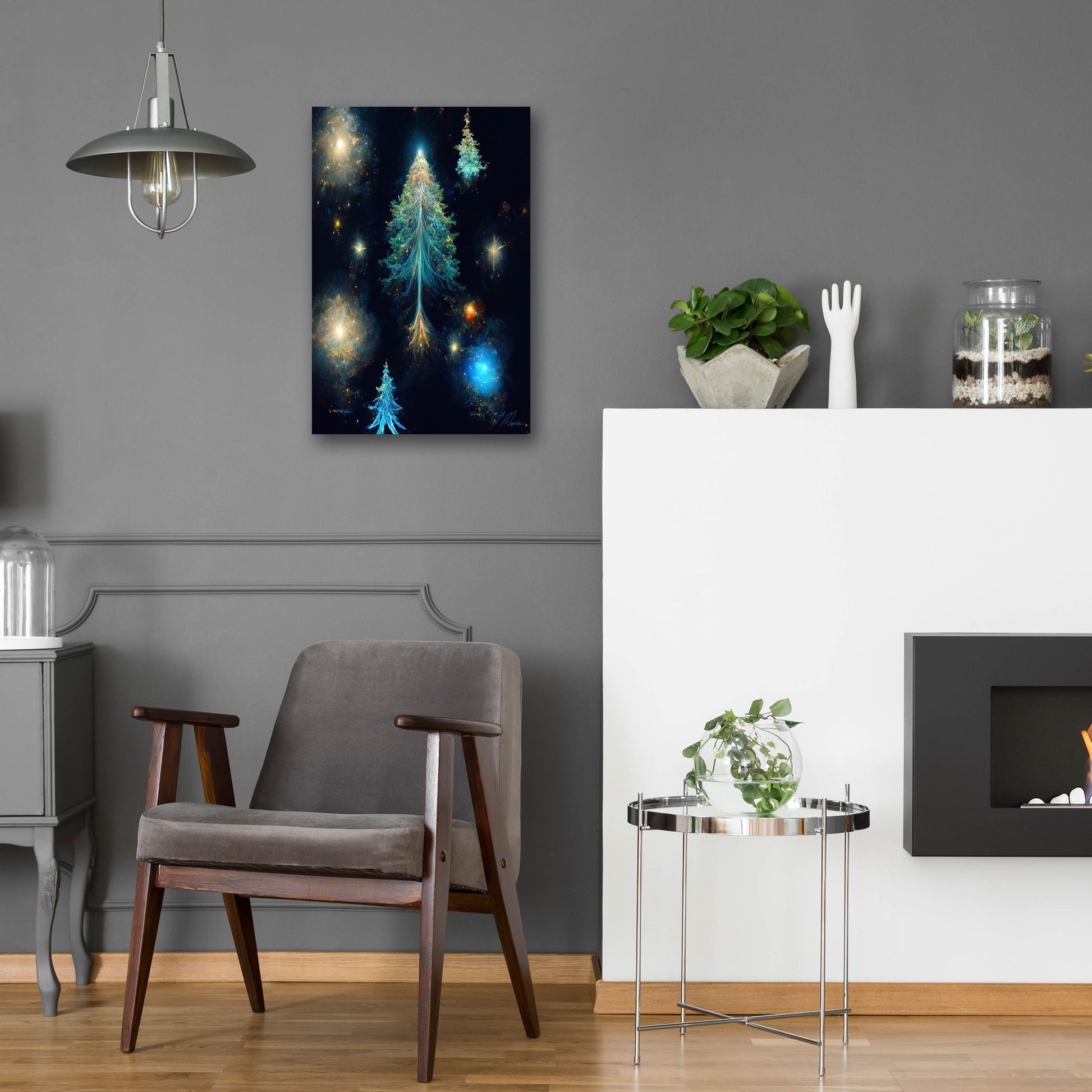 Epic Art 'Christmas Tree 4' by Tanya Mavric, Acrylic Glass Wall Art,16x24