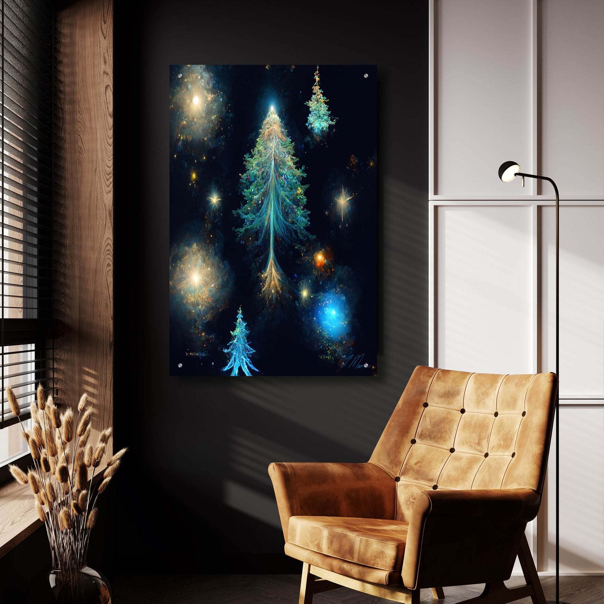 Epic Art 'Christmas Tree 4' by Tanya Mavric, Acrylic Glass Wall Art,24x36