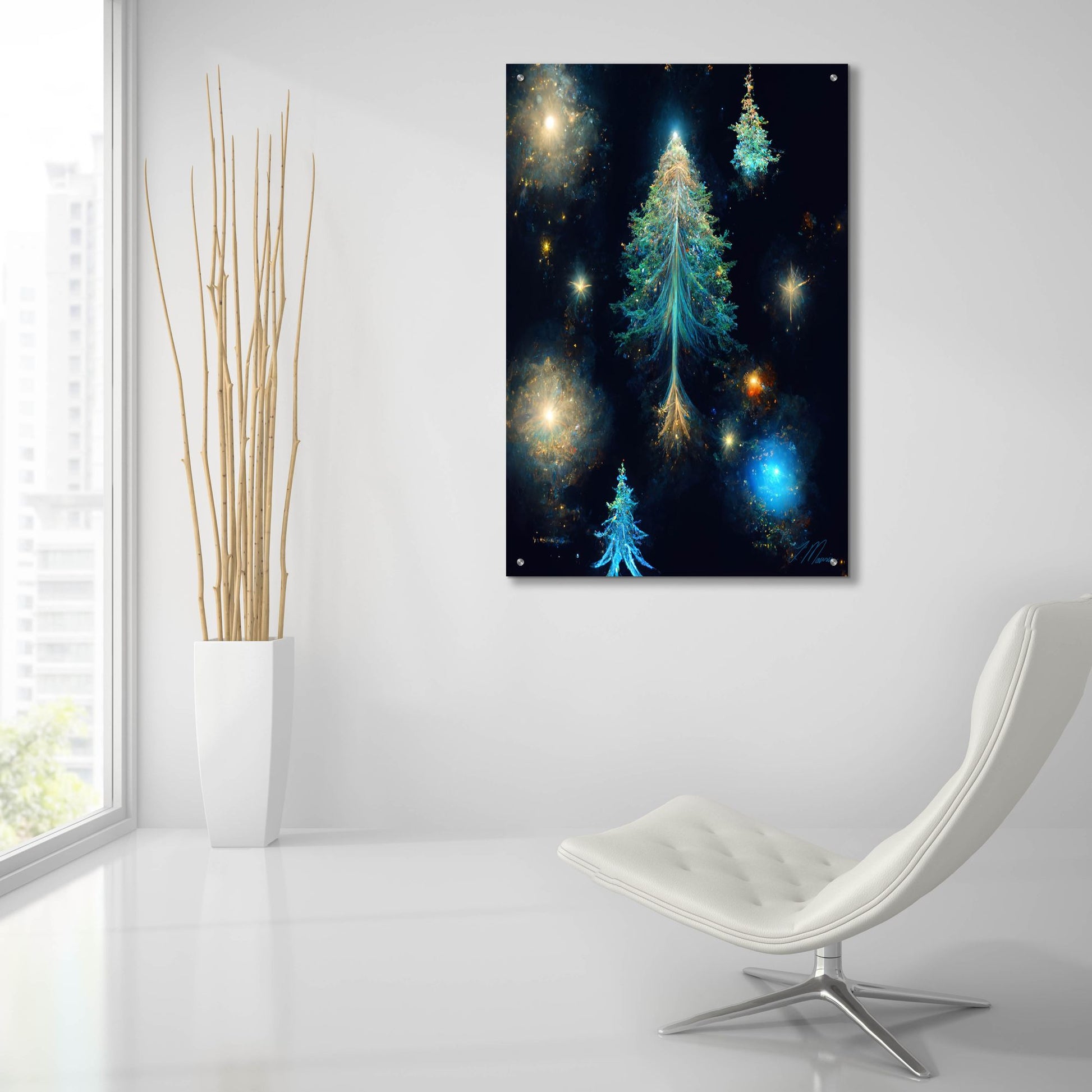 Epic Art 'Christmas Tree 4' by Tanya Mavric, Acrylic Glass Wall Art,24x36