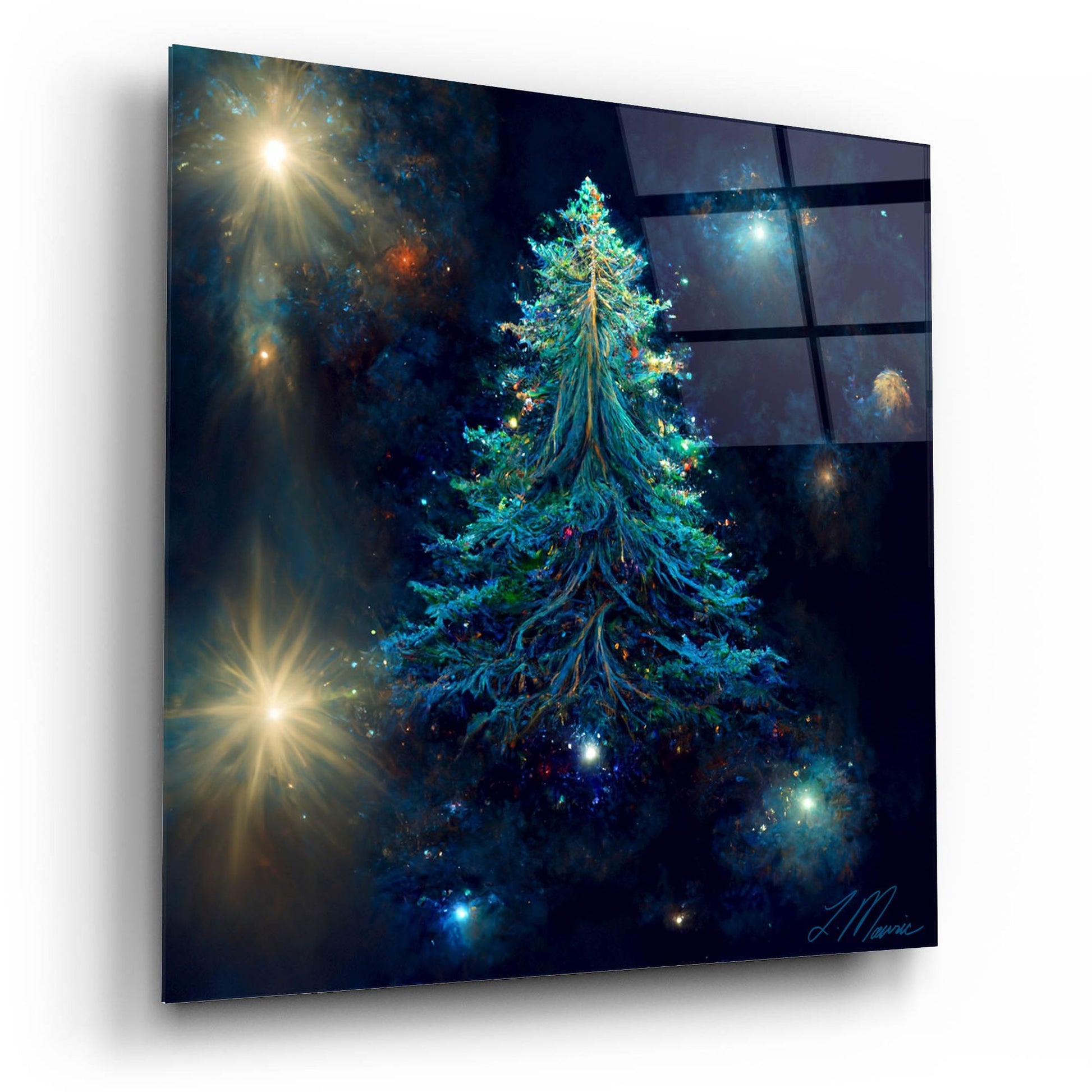 Epic Art 'Christmas Tree 5' by Tanya Mavric, Acrylic Glass Wall Art,12x12