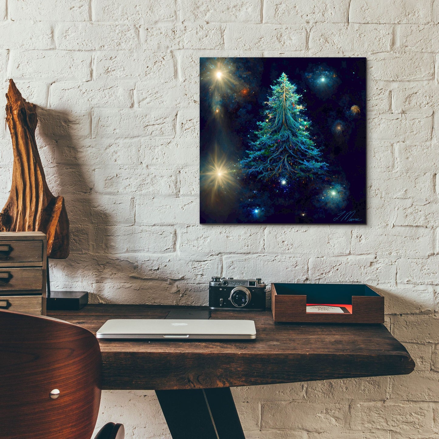 Epic Art 'Christmas Tree 5' by Tanya Mavric, Acrylic Glass Wall Art,12x12